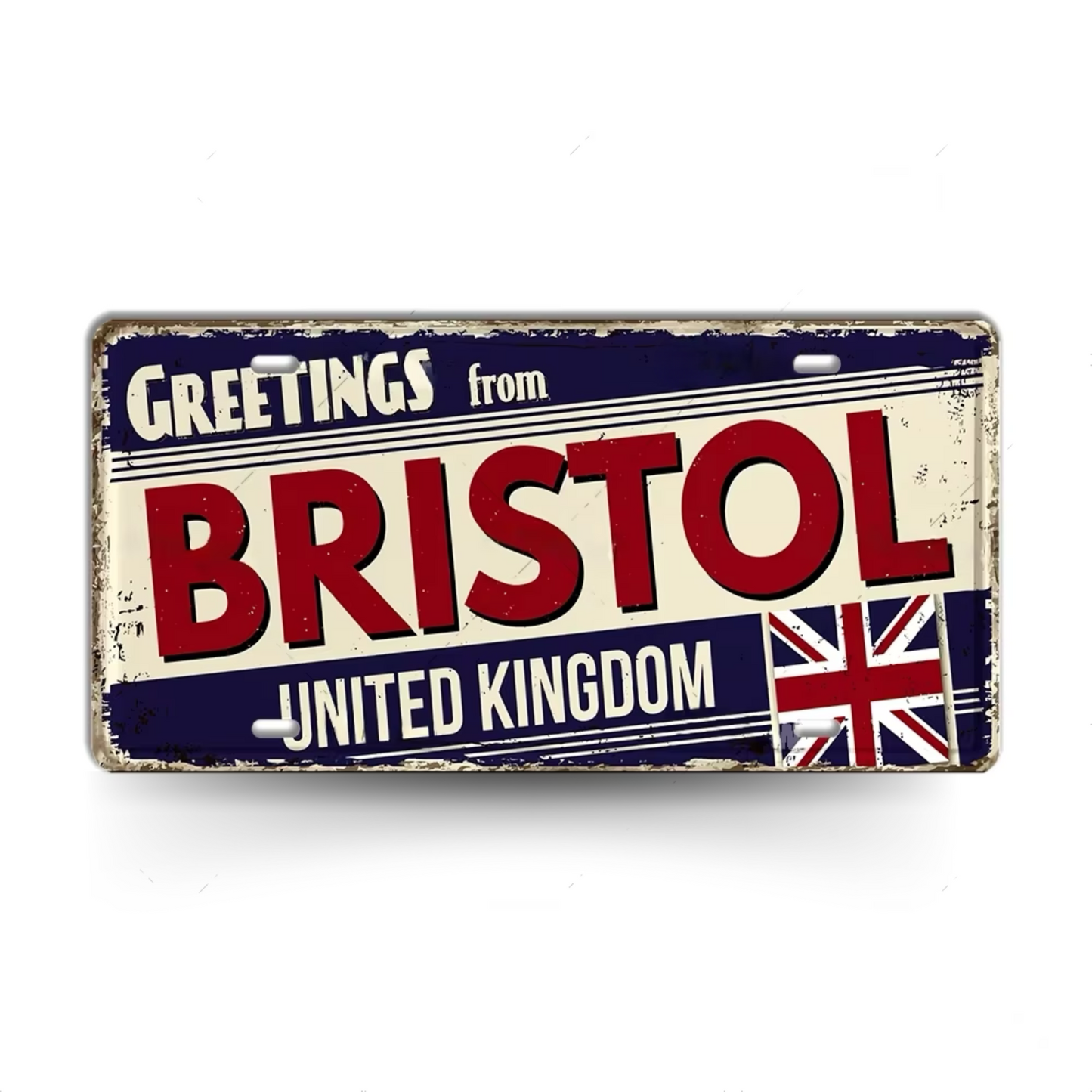 UK Ireland Landmark License Plate • United Kingdom England Metal Sign • British Irish City Decorative Signage Wall Decor • Travel Souvenir • Papagaio Studio Design Shop