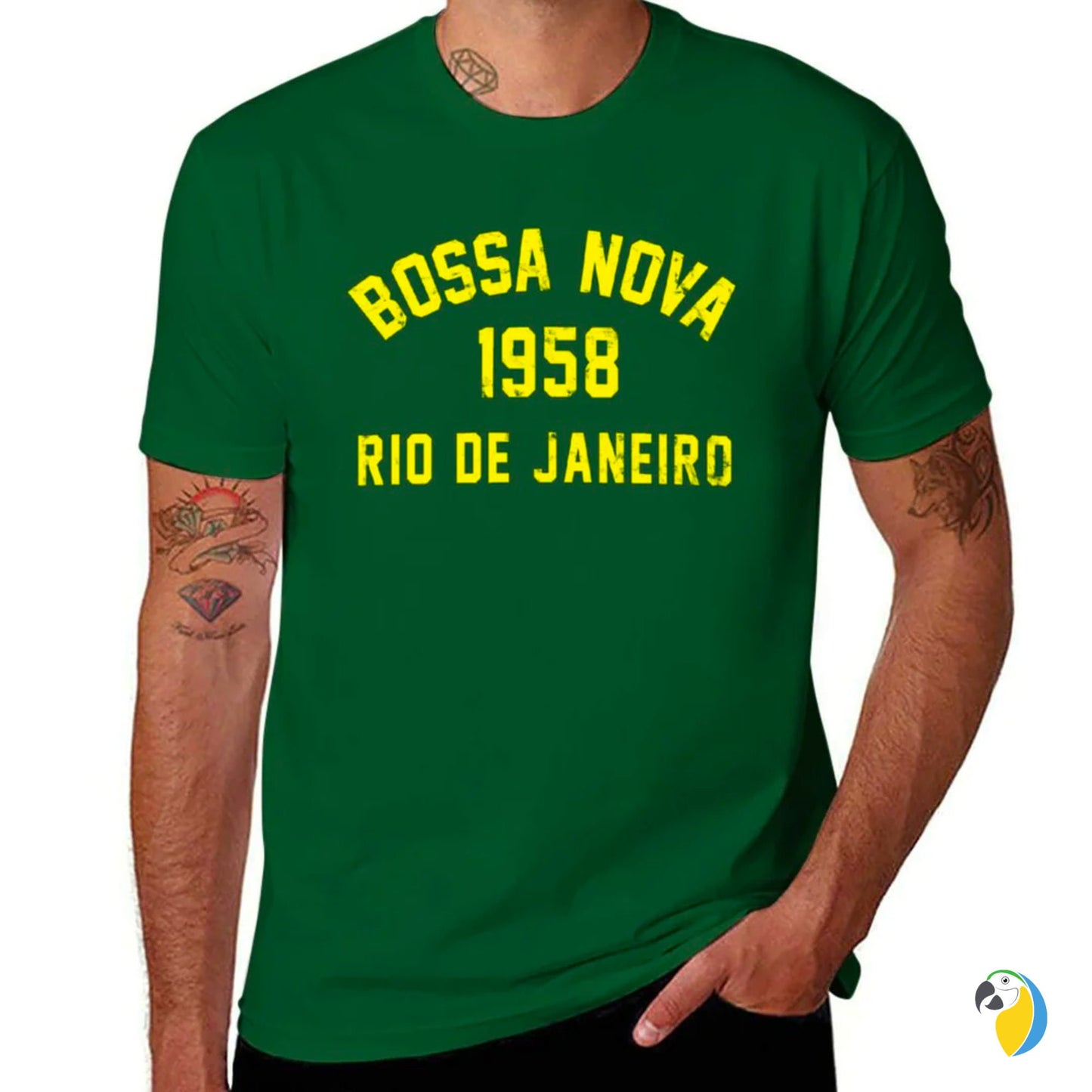 Bossa Nova T-Shirt • Brazil Rio De Janeiro Unisex Top • Brazilian Apparel Cotton Tee • Vintage Music Graphic Crew Neck Shirt Gift