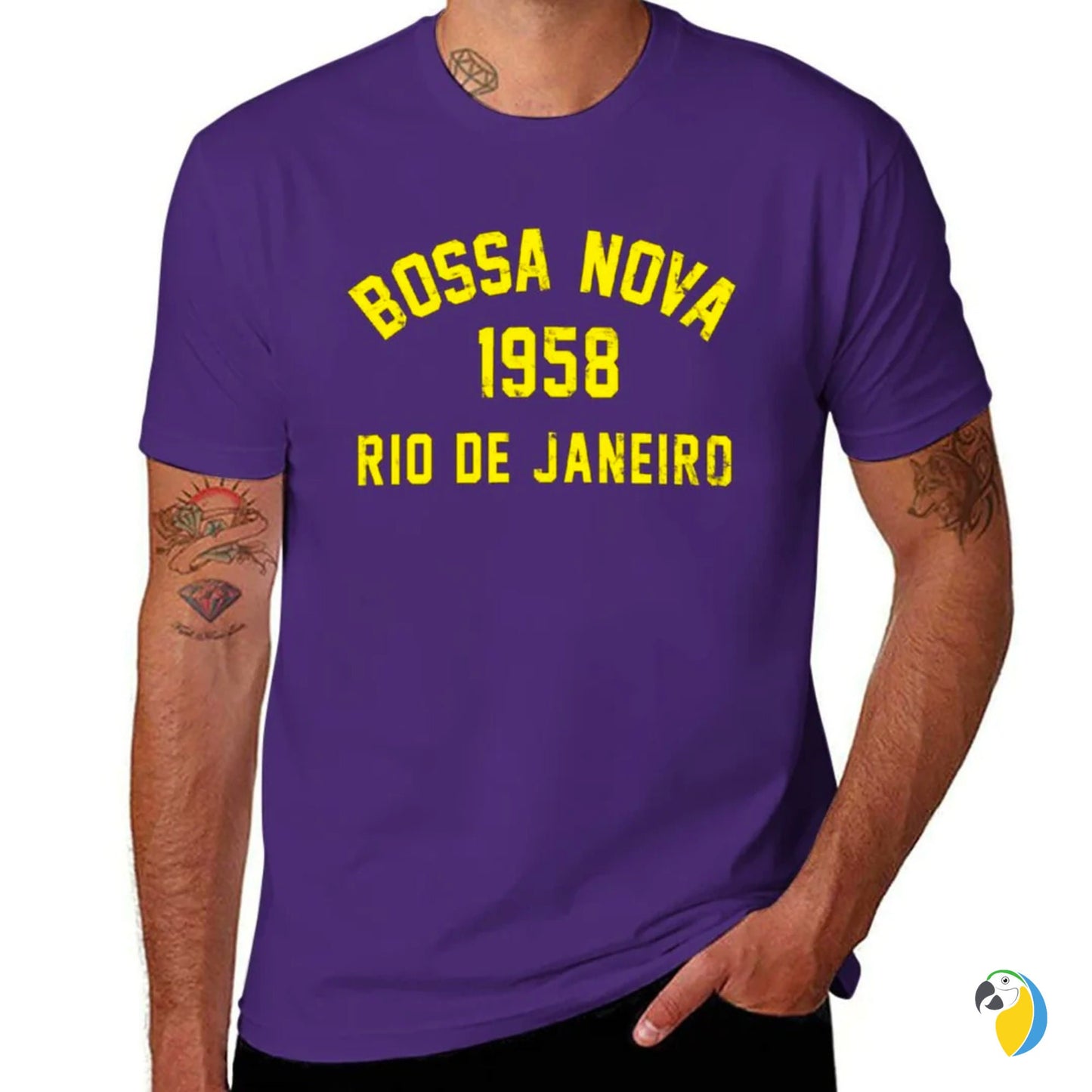 Bossa Nova T-Shirt • Brazil Rio De Janeiro Unisex Top • Brazilian Apparel Cotton Tee • Vintage Music Graphic Crew Neck Shirt Gift