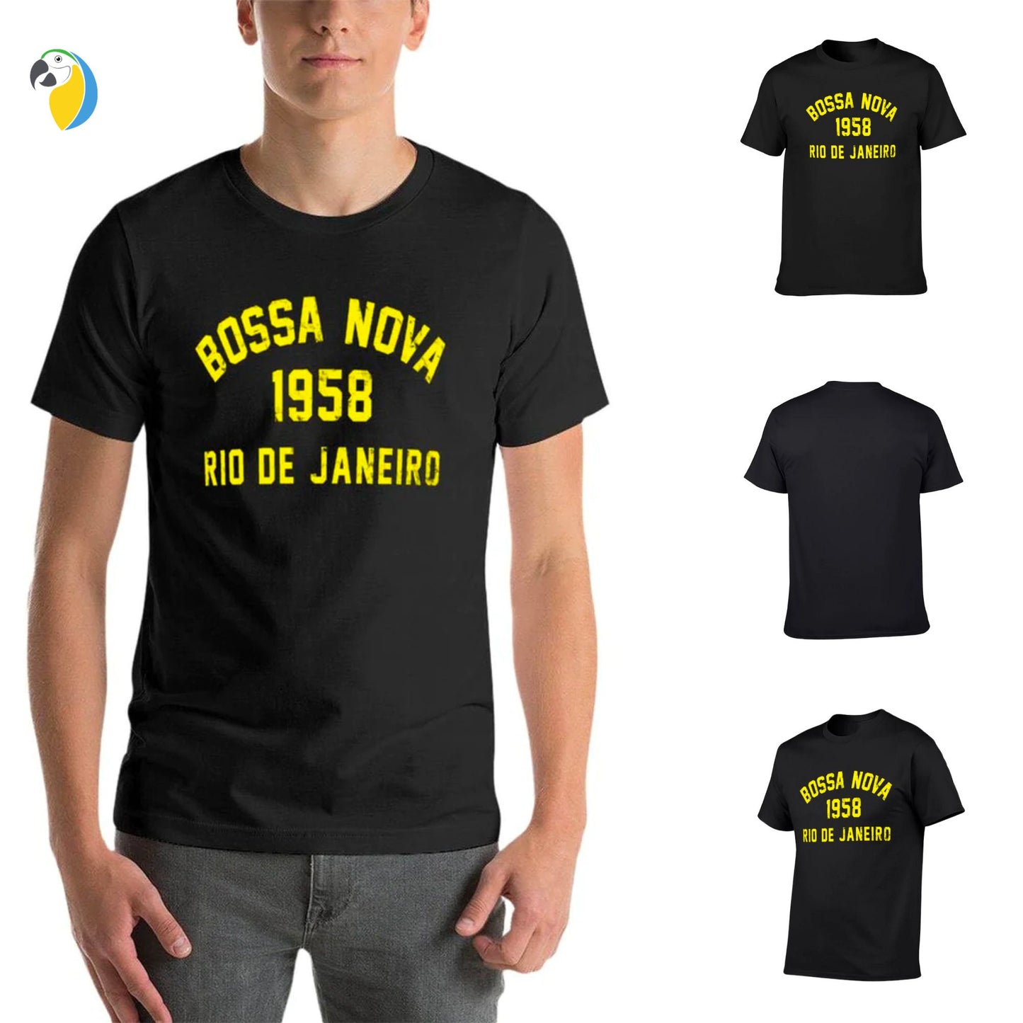 Bossa Nova T-Shirt • Brazil Rio De Janeiro Unisex Top • Brazilian Apparel Cotton Tee • Vintage Music Graphic Crew Neck Shirt Gift