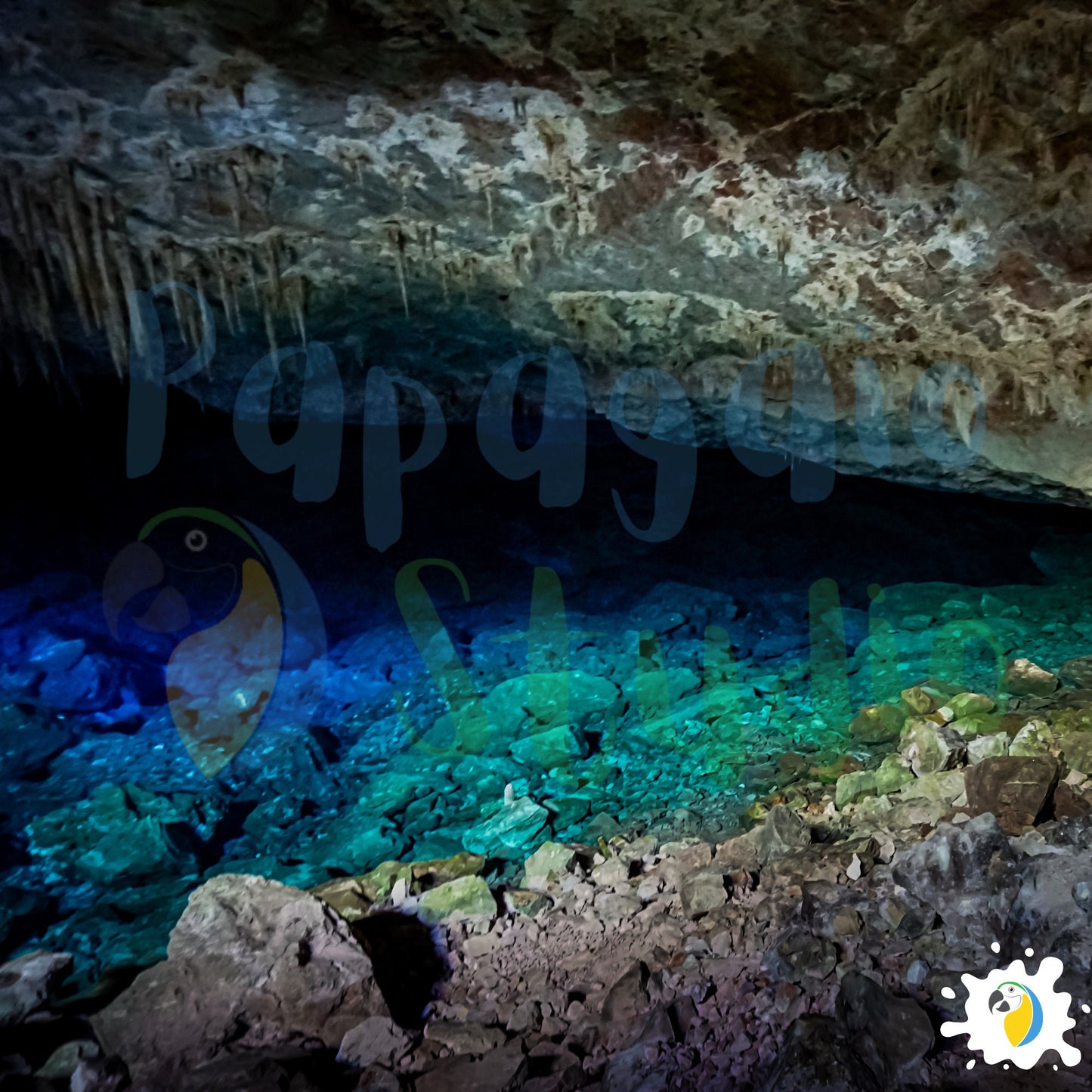 Metal Print Of Gruta Azul Bonito Brazil | Abstract Cave Photography Premium Glossy Aluminum Plaque | Brazilian Natural Wonder Wall Art Photo | Papagaio Studio Etsy Shop