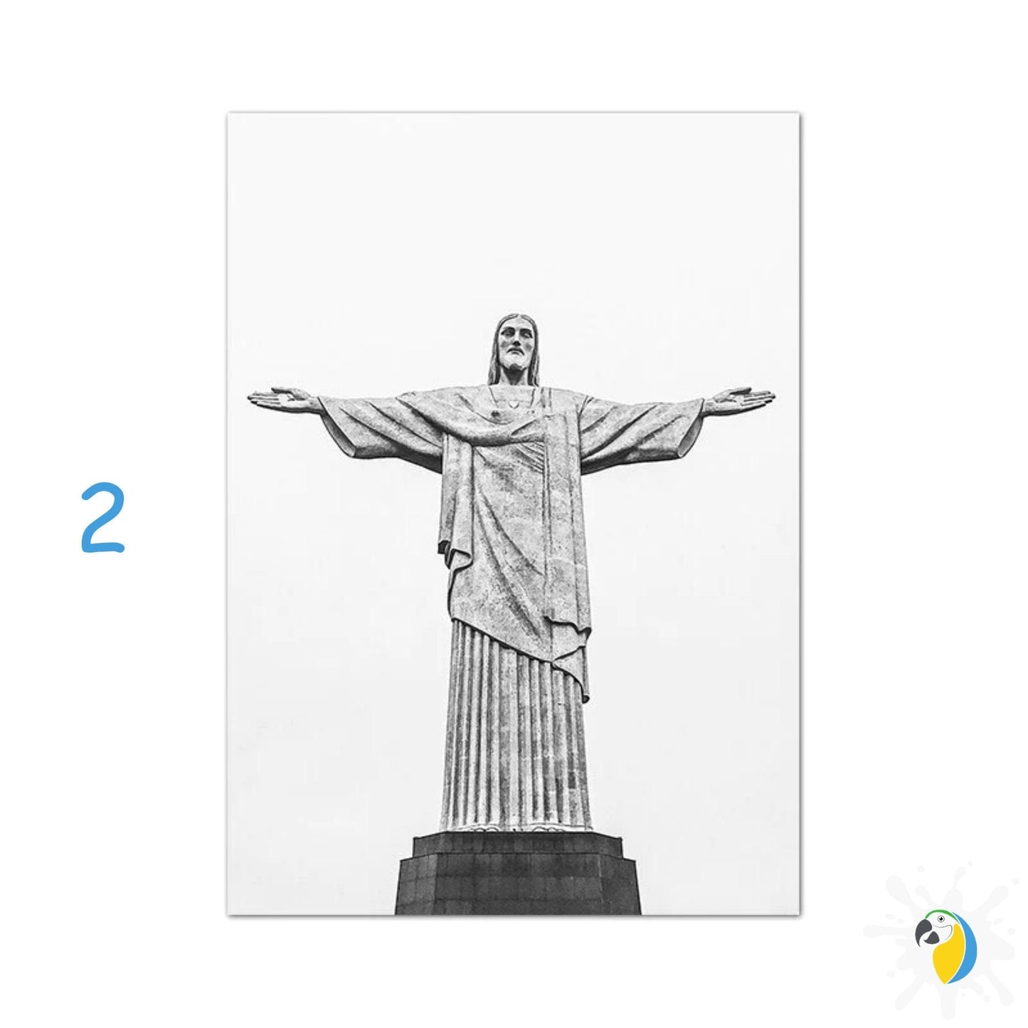 B&W Rio De Janeiro Canvas Poster • Black And White Brazil Beach Print Travel Photography • Brasil Wall Art Decor Gift For Brazilian • Papagaio Studio Shop