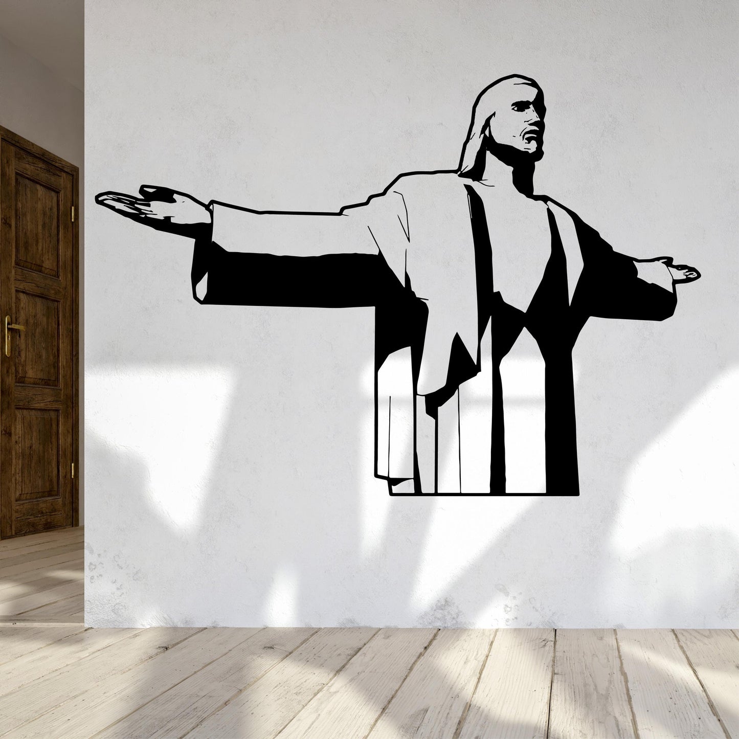 Christ The Redeemer Wall Sticker • Christian Wall Art Decal • Brazil Rio De Janeiro Vinyl Art • Home Shop Decor Easy-To-Apply Adhesive • Papagaio Studio Design Shop