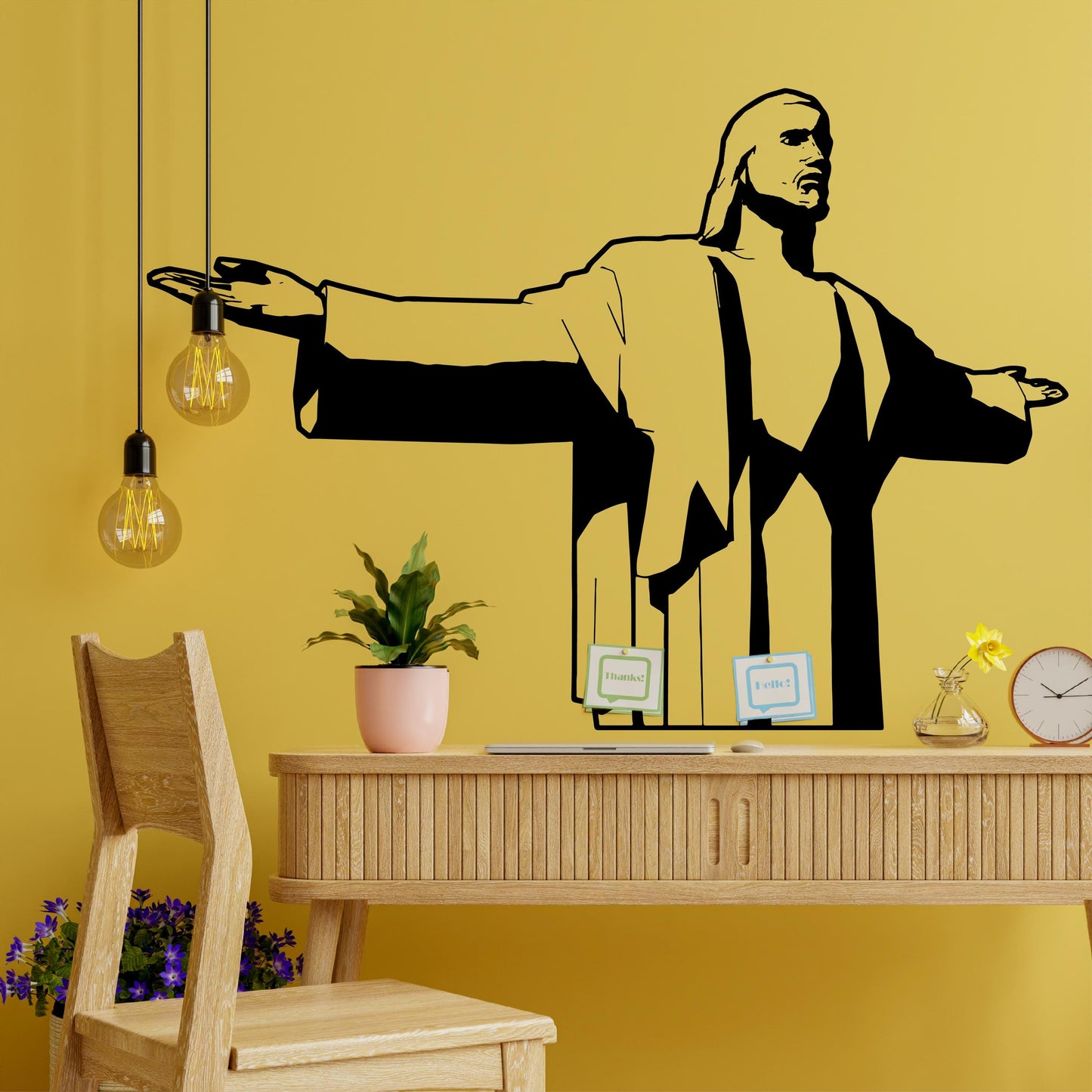 Christ The Redeemer Wall Sticker • Christian Wall Art Decal • Brazil Rio De Janeiro Vinyl Art • Home Shop Decor Easy-To-Apply Adhesive • Papagaio Studio Design Shop