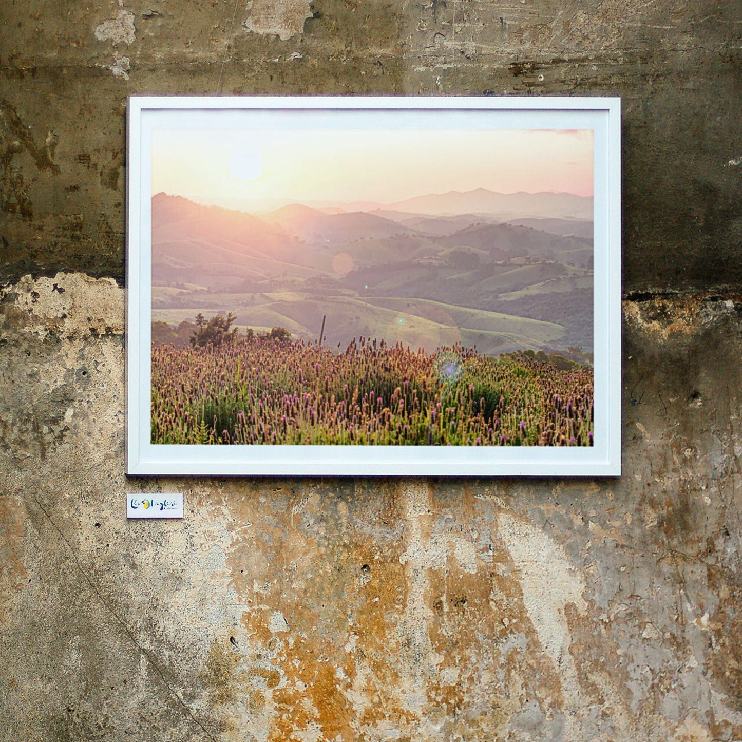 Rose Gold Countryside Sunset Landscape Photography Wall Art Poster • Lavender Field Fine Art Photo • Brazilian Nature In Cunha Brazil Print • Papagaio Studio Decor Shop