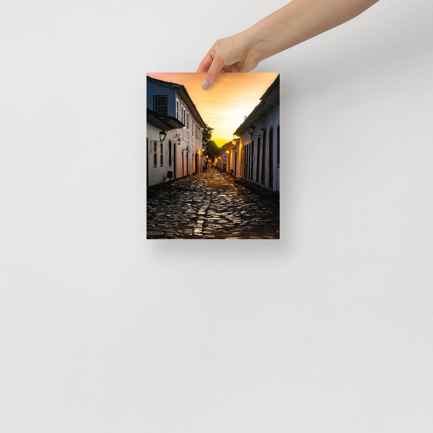 Orange Sunrise Landscape Photography Wall Art Poster | Home Decor Fine Art Photo Of Brazilian Architecture