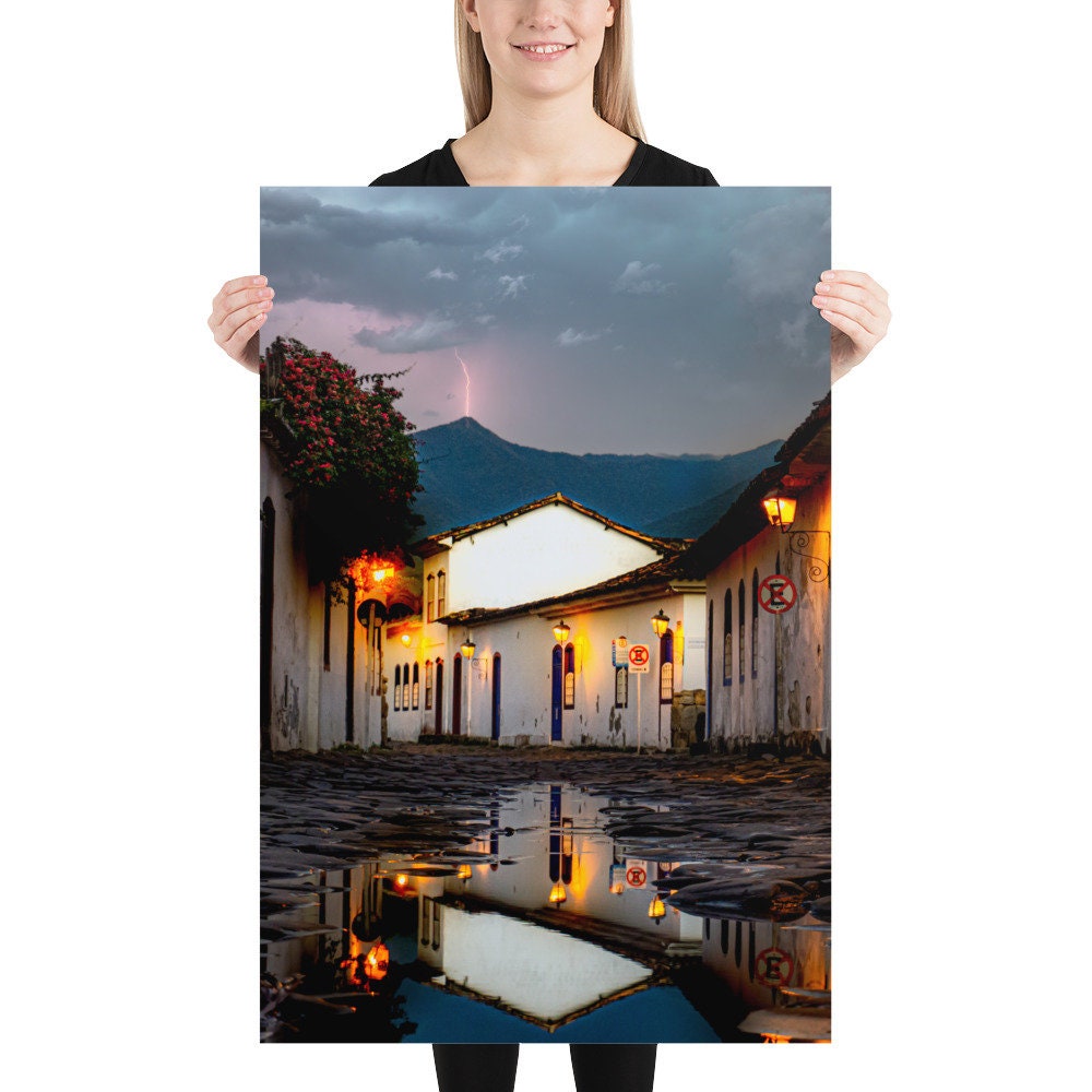 Brazil Fine Art Photography Poster | Dark Colors Ethnical Urban South American Landscape Photo | Boho Home Decor Tropical Wall Art | Leo Inglesi Studio Etsy Shop
