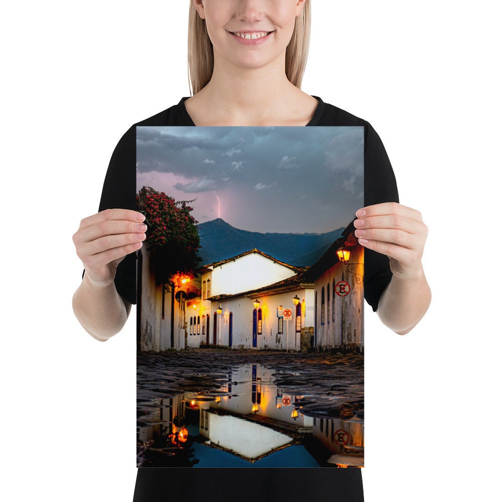 Brazil Fine Art Photography Poster | Dark Colors Ethnical Urban South American Landscape Photo | Boho Home Decor Tropical Wall Art