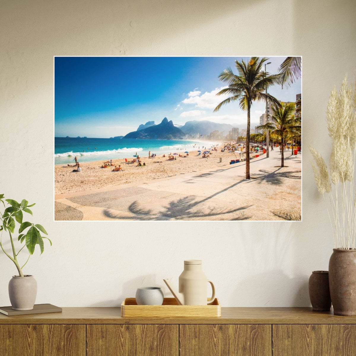 Ipanema Beach Rio de Janeiro Brazil Photography Poster | Brazilian Tropical Wall Art For Travelers | South American Travel Art Print | Leo Inglesi Studio Etsy Shop