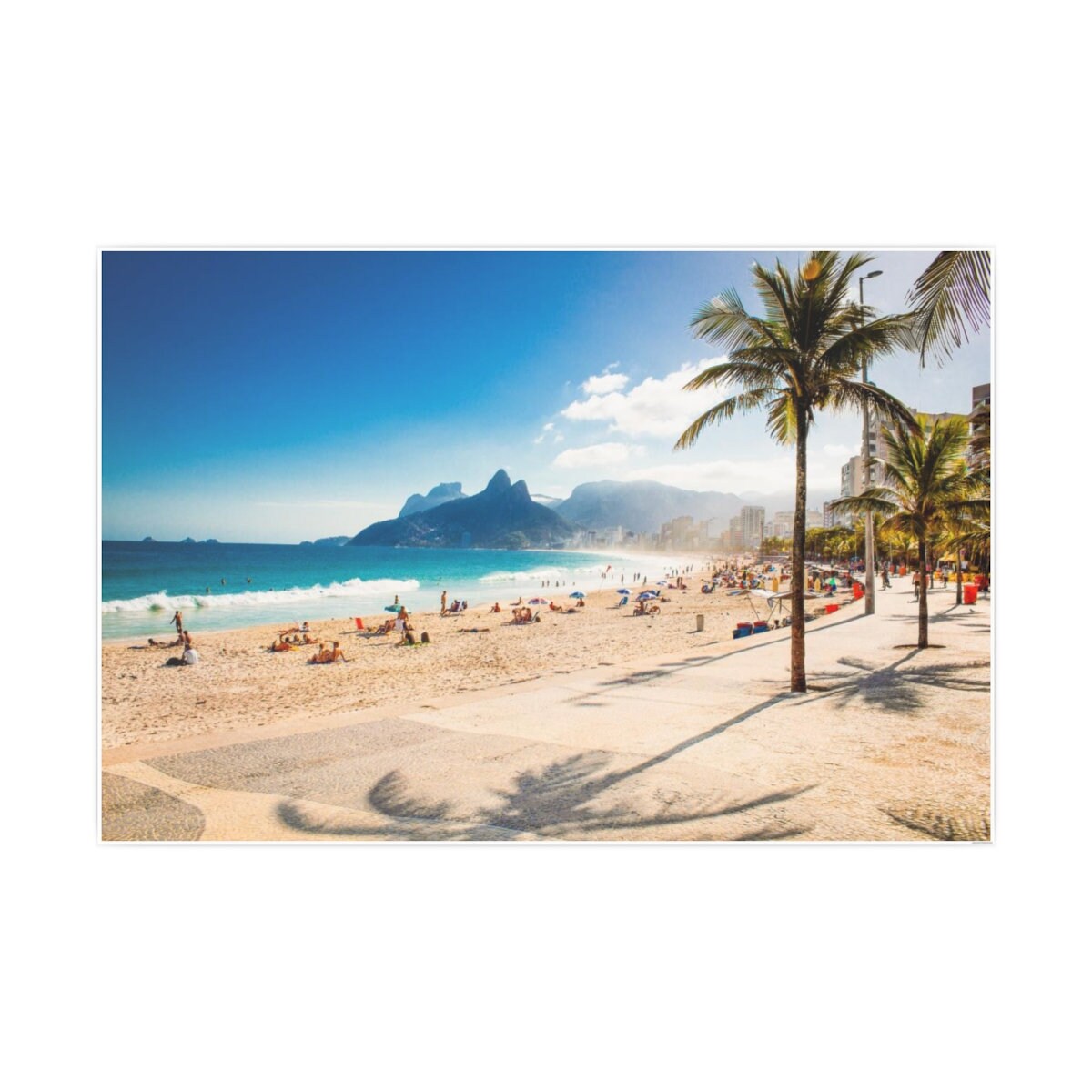 Ipanema Beach Rio de Janeiro Brazil Photography Poster | Brazilian Tropical Wall Art For Travelers | South American Travel Art Print | Leo Inglesi Studio Etsy Shop