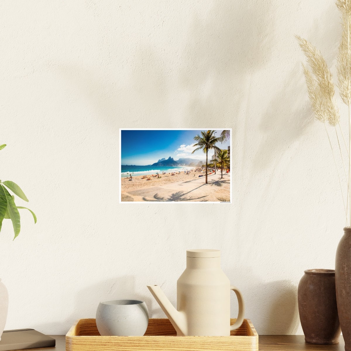 Ipanema Beach Rio de Janeiro Brazil Photography Poster | Brazilian Tropical Wall Art For Travelers | South American Travel Art Print | Leo Inglesi Studio Etsy Shop