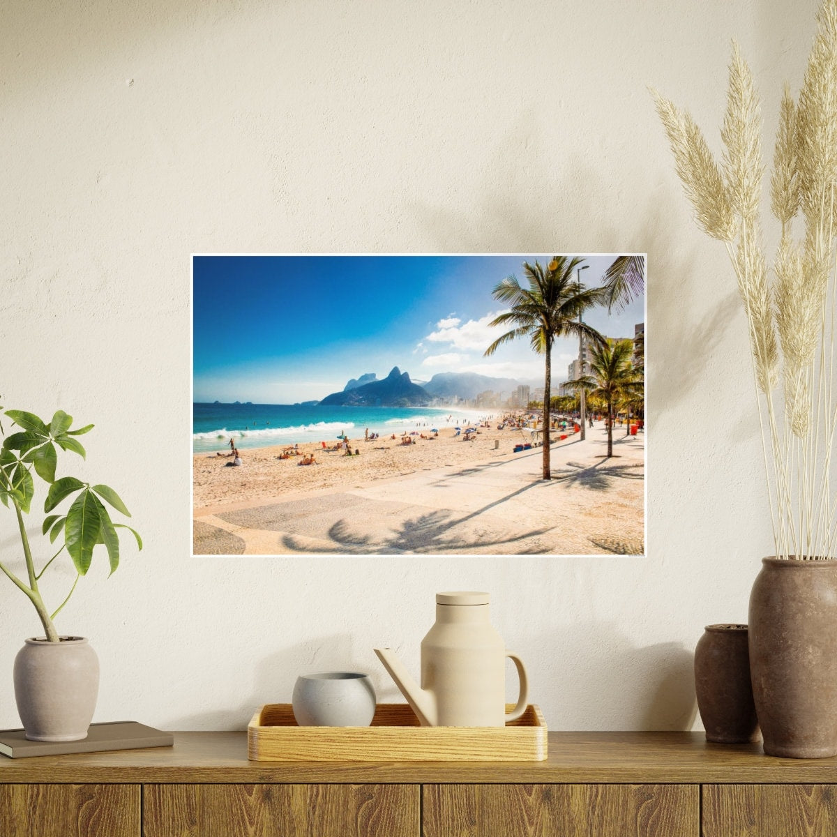 Ipanema Beach Rio de Janeiro Brazil Photography Poster | Brazilian Tropical Wall Art For Travelers | South American Travel Art Print | Leo Inglesi Studio Etsy Shop