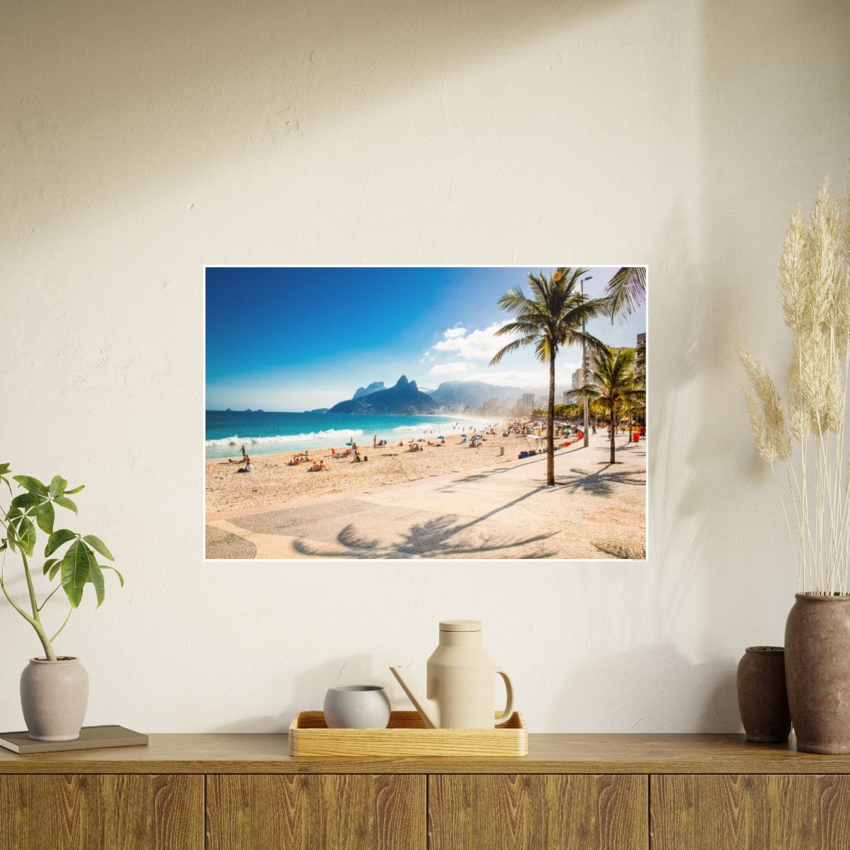 Ipanema Beach Rio de Janeiro Brazil Photography Poster | Brazilian Tropical Wall Art For Travelers | South American Travel Art Print | Leo Inglesi Studio Etsy Shop