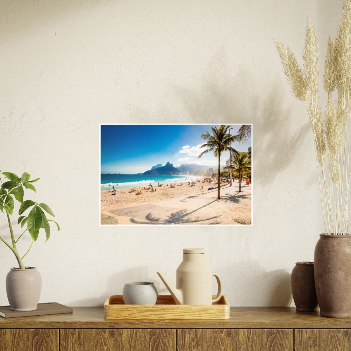 Ipanema Beach Rio de Janeiro Brazil Photography Poster | Brazilian Tropical Wall Art For Travelers | South American Travel Art Print | Leo Inglesi Studio Etsy Shop