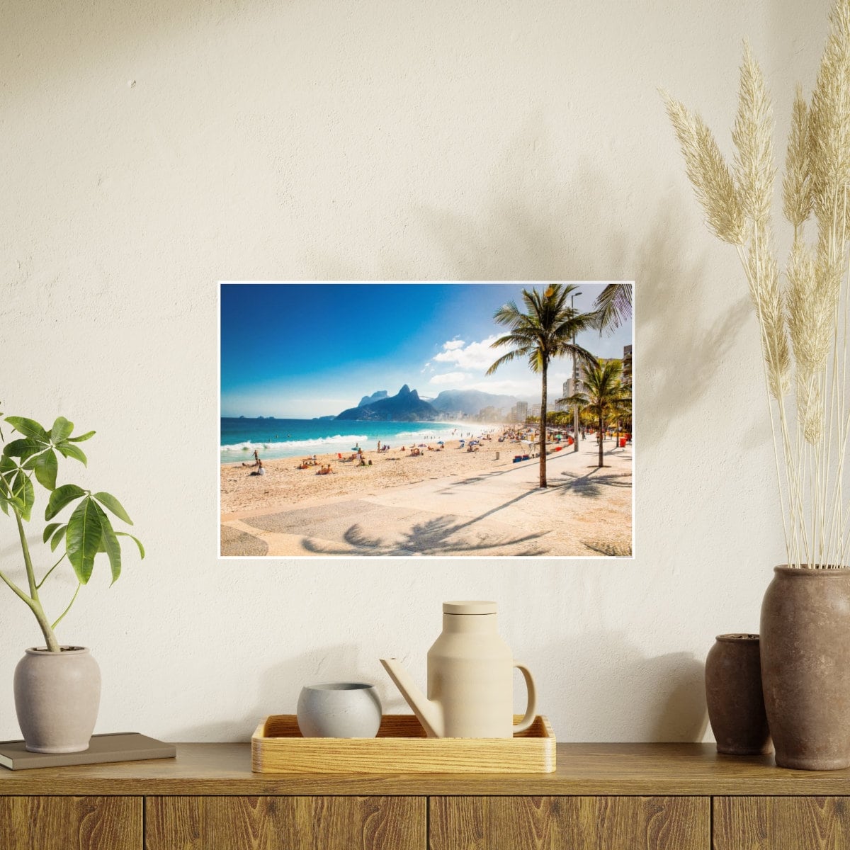 Ipanema Beach Rio de Janeiro Brazil Photography Poster | Brazilian Tropical Wall Art For Travelers | South American Travel Art Print | Leo Inglesi Studio Etsy Shop
