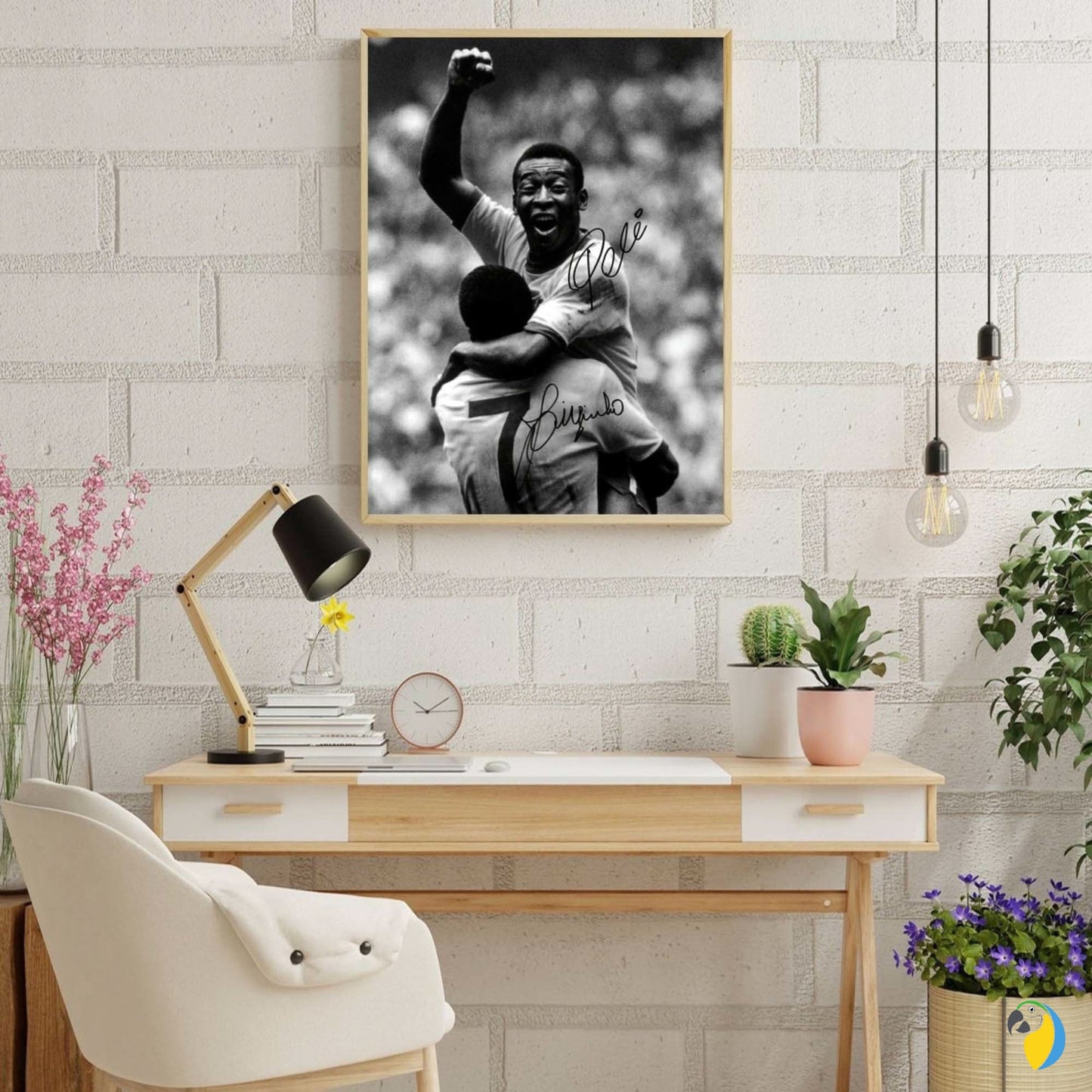 Brazil Pele Poster | Football Star Canvas Art Print | Vintage Black & White Photograph For Men Home Decor | Papagaio Studio Etsy Shop