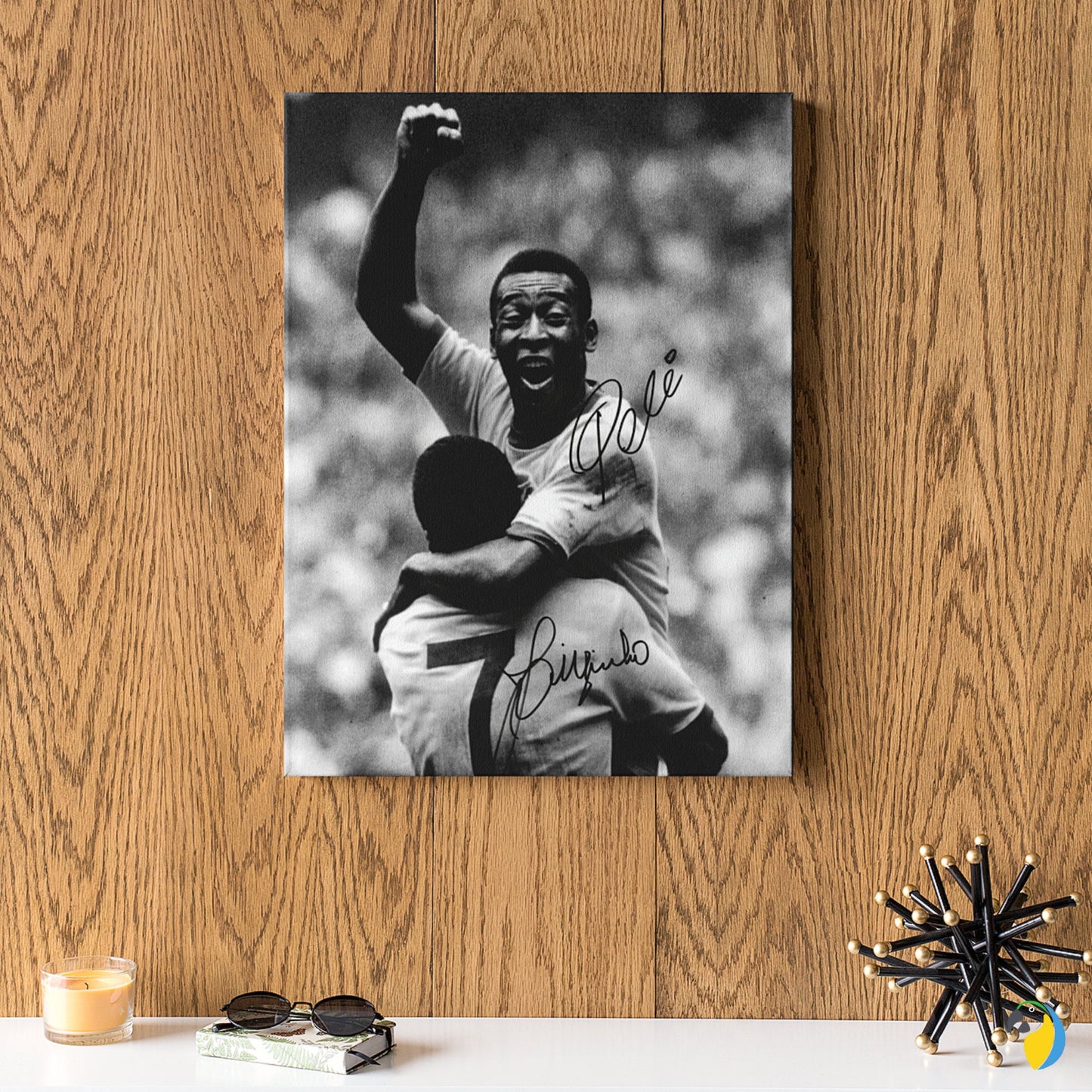 Brazil Pele Poster | Football Star Canvas Art Print | Vintage Black & White Photograph For Men Home Decor | Papagaio Studio Etsy Shop