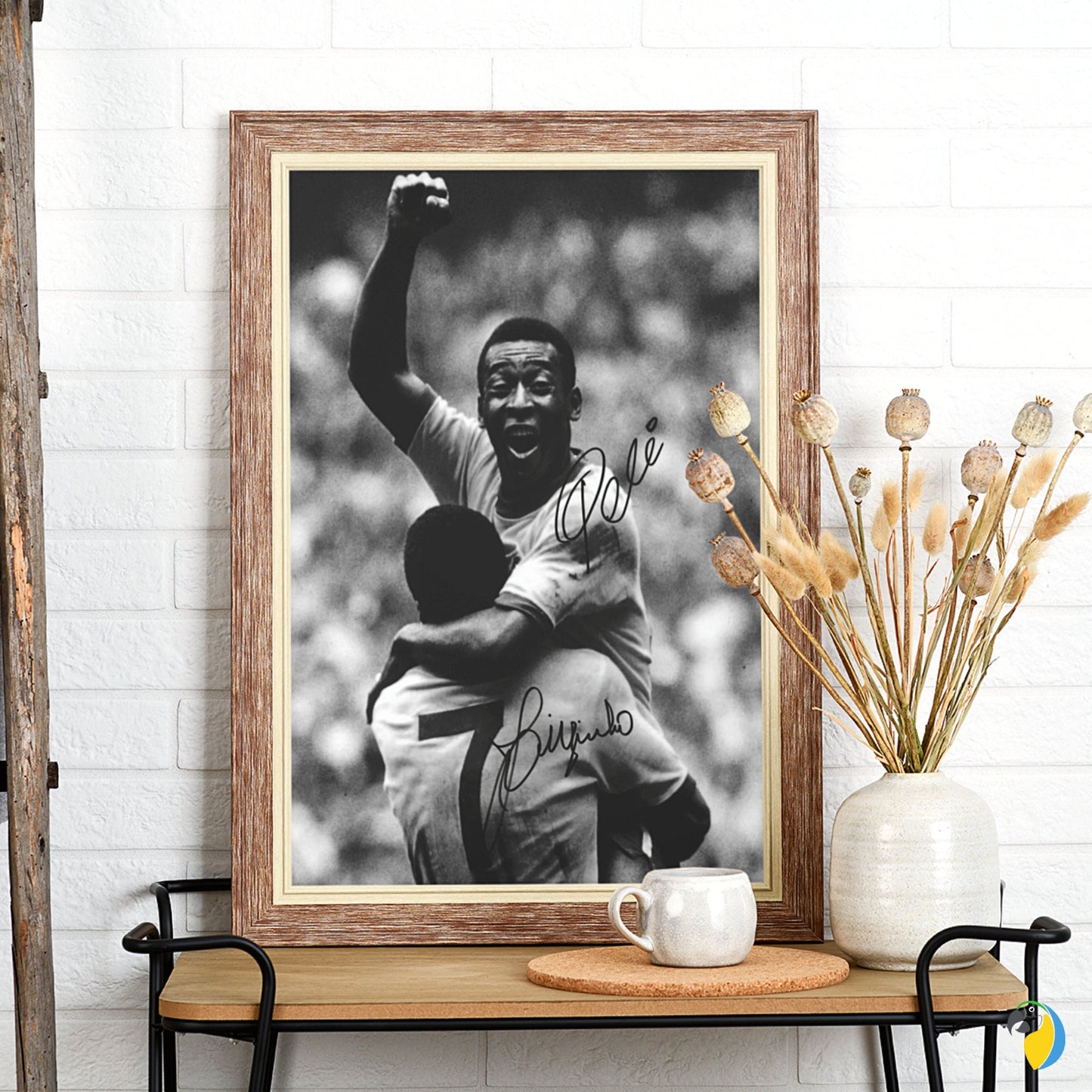 Brazil Pele Poster | Football Star Canvas Art Print | Vintage Black & White Photograph For Men Home Decor | Papagaio Studio Etsy Shop