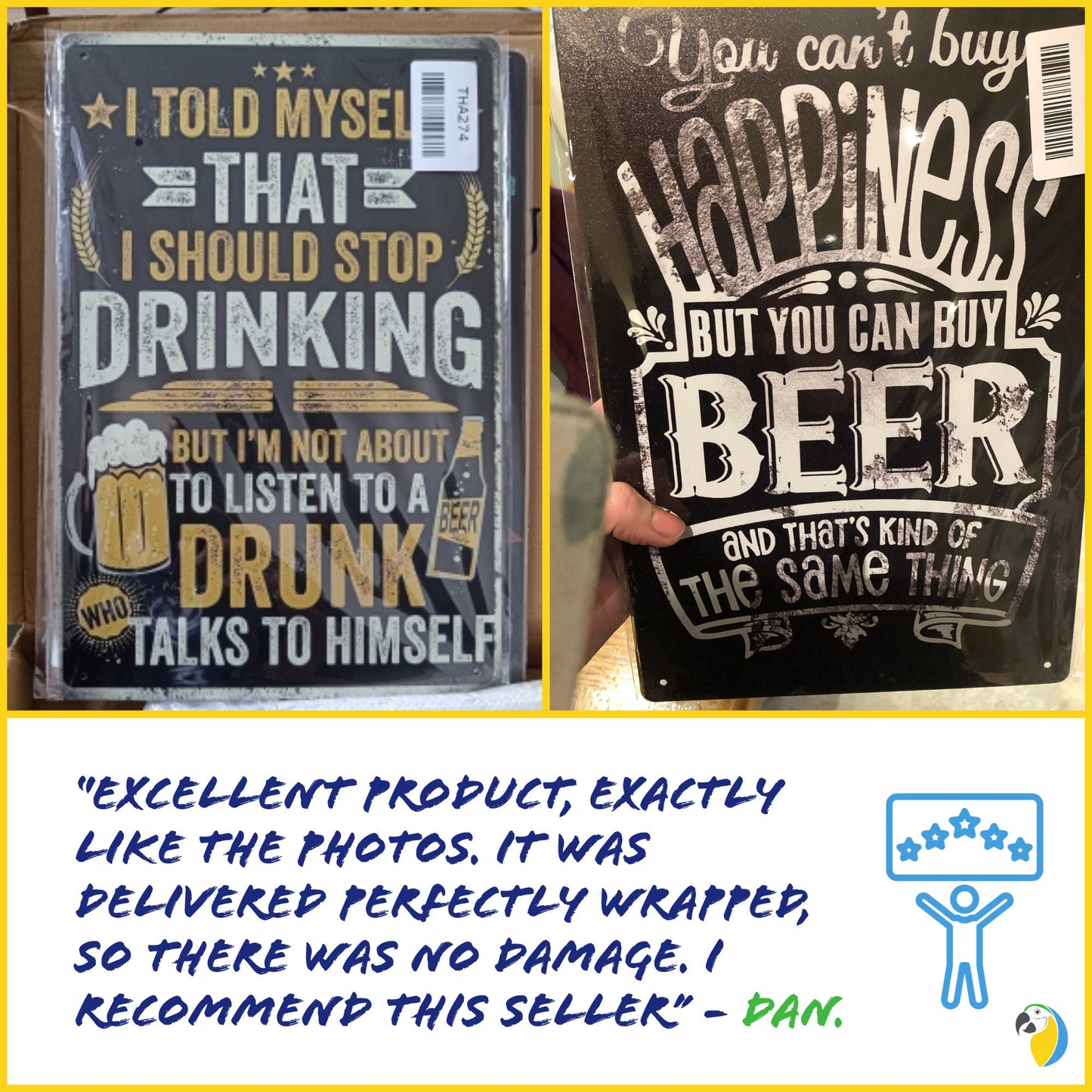 Funny Drinking Metal Sign Print | Shabby Chic Vintage Bar Decor For Kitchen Men Cave Garage | Beer Tin Plaque Gift For Friend | Papagaio Studio Etsy Shop