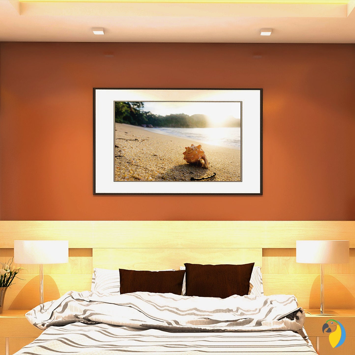 Photo Of A Seashell On A Brazilian Beach Paper Poster | Ocean Photography Wall Art For Coastal Seaside Decor | Original Sun Sea Photograph | Papagaio Studio Etsy Shop