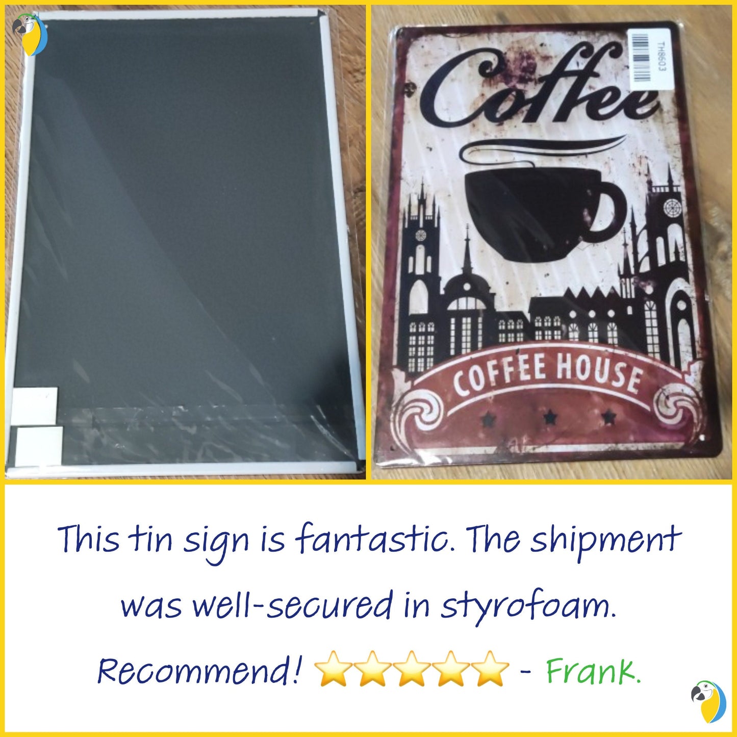 Coffee Shop Vintage Tin Sign | Italian Espresso Retro Metal Sign | Decorative Café Plaque For Kitchen Living Room Coffee Bar Decor | Papagaio Studio Etsy Shop