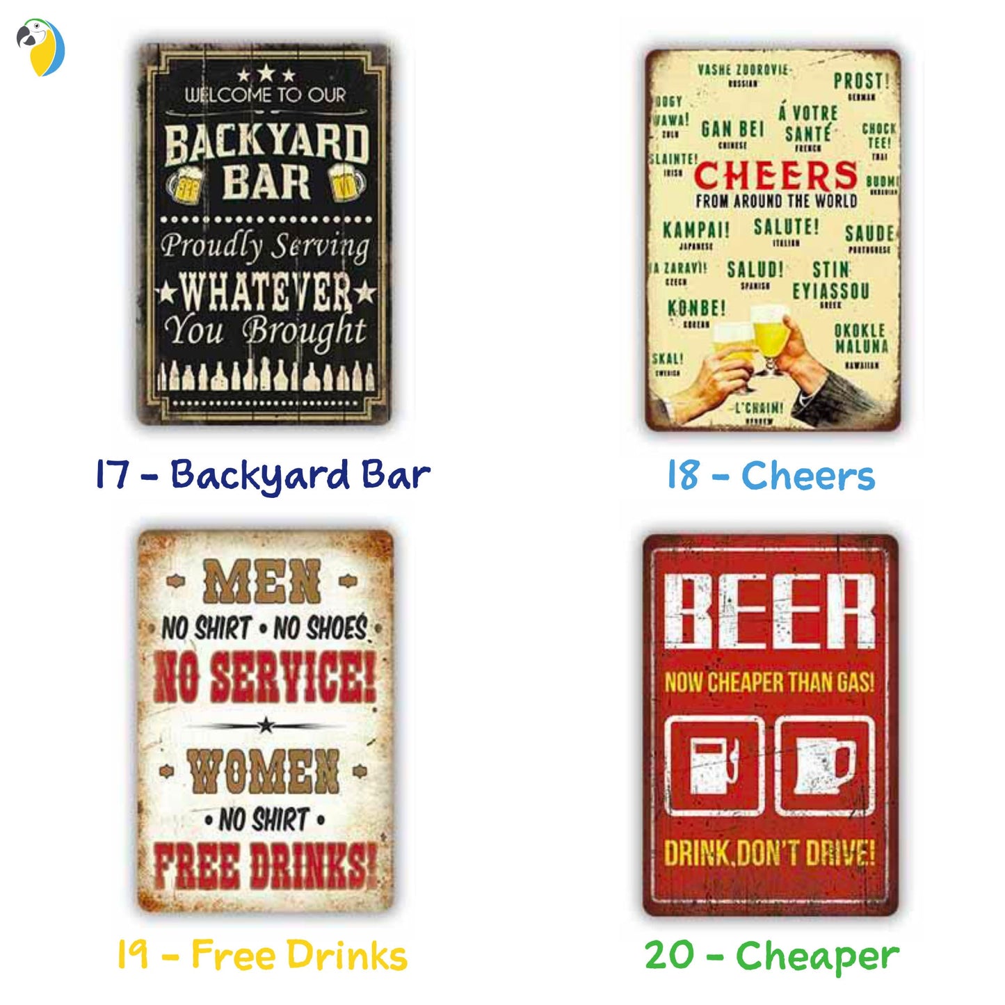 Funny Drinking Metal Sign Print | Shabby Chic Vintage Bar Decor For Kitchen Men Cave Garage | Beer Tin Plaque Gift For Friend | Papagaio Studio Etsy Shop