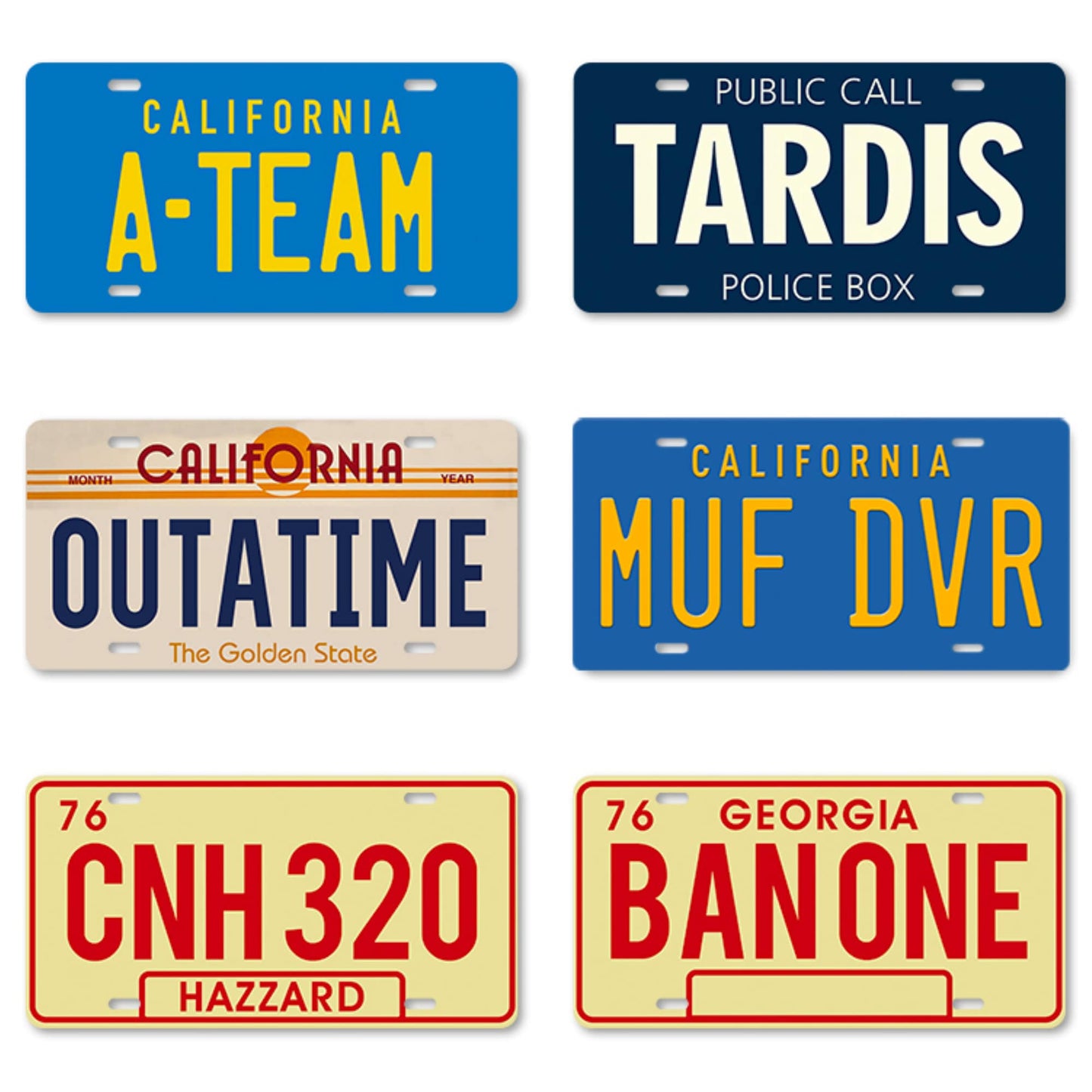 Movie Car License Plate Tin Sign | Film Cinema Decorative Metal Plaque | Creative Wall Hanging Decor For Living Room Man Cave Garage Bedroom | Papagaio Studio Etsy Shop