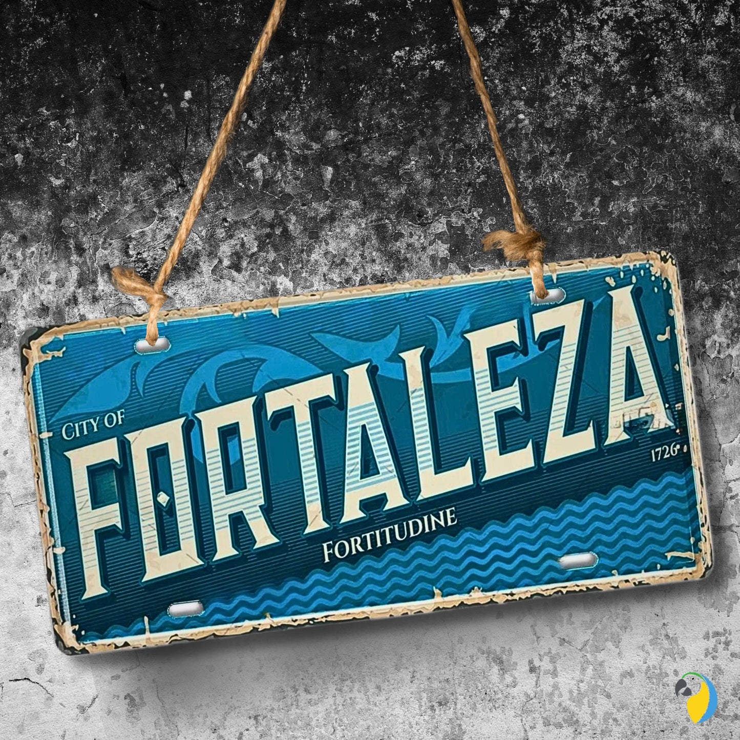 Brazilian States License Plate | Brazil City Names Metal Tin Sign | Retro Wall Hanging Print | Vintage Shabby Chic South American Deco | Papagaio Studio Etsy Shop