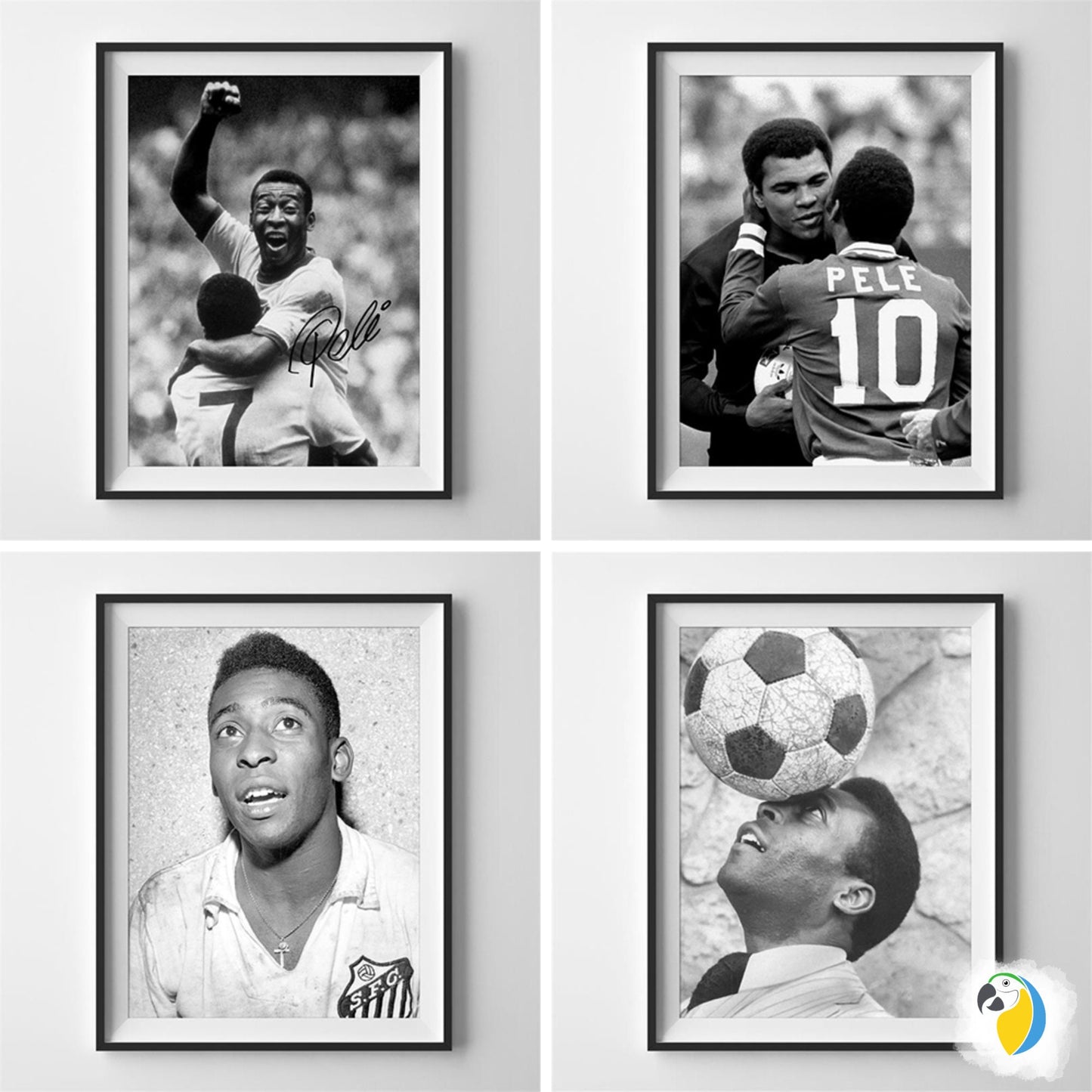 Pele Poster | The King Of Football Digital Print | Brazilian Legend Wall Decor | Brazil Soccer Vintage Canvas | Sports Fan Photography Art | Papagaio Studio Etsy Shop