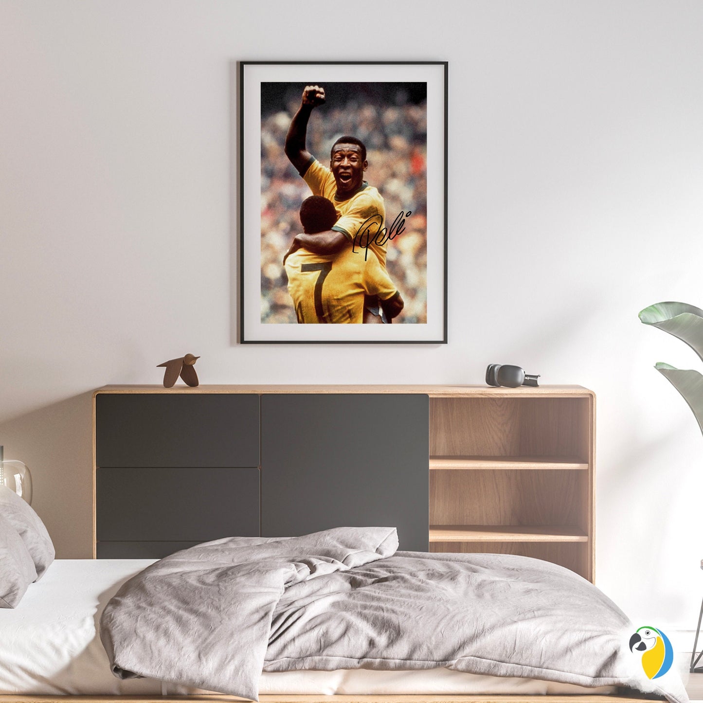 Pele Poster | The King Of Football Digital Print | Brazilian Legend Wall Decor | Brazil Soccer Vintage Canvas | Sports Fan Photography Art | Papagaio Studio Etsy Shop