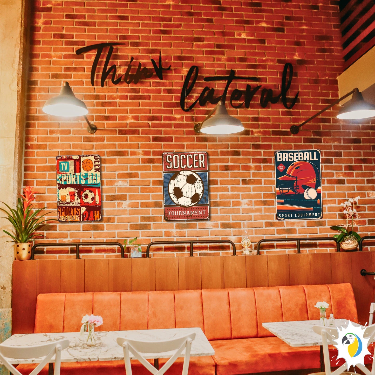 Vintage Ball Sports Tin Sign | Football Baseball Basketball Soccer Futsal Retro Posters Metal Plaques For Men Cave Bar Game Room Decor | Papagaio Studio Etsy Shop
