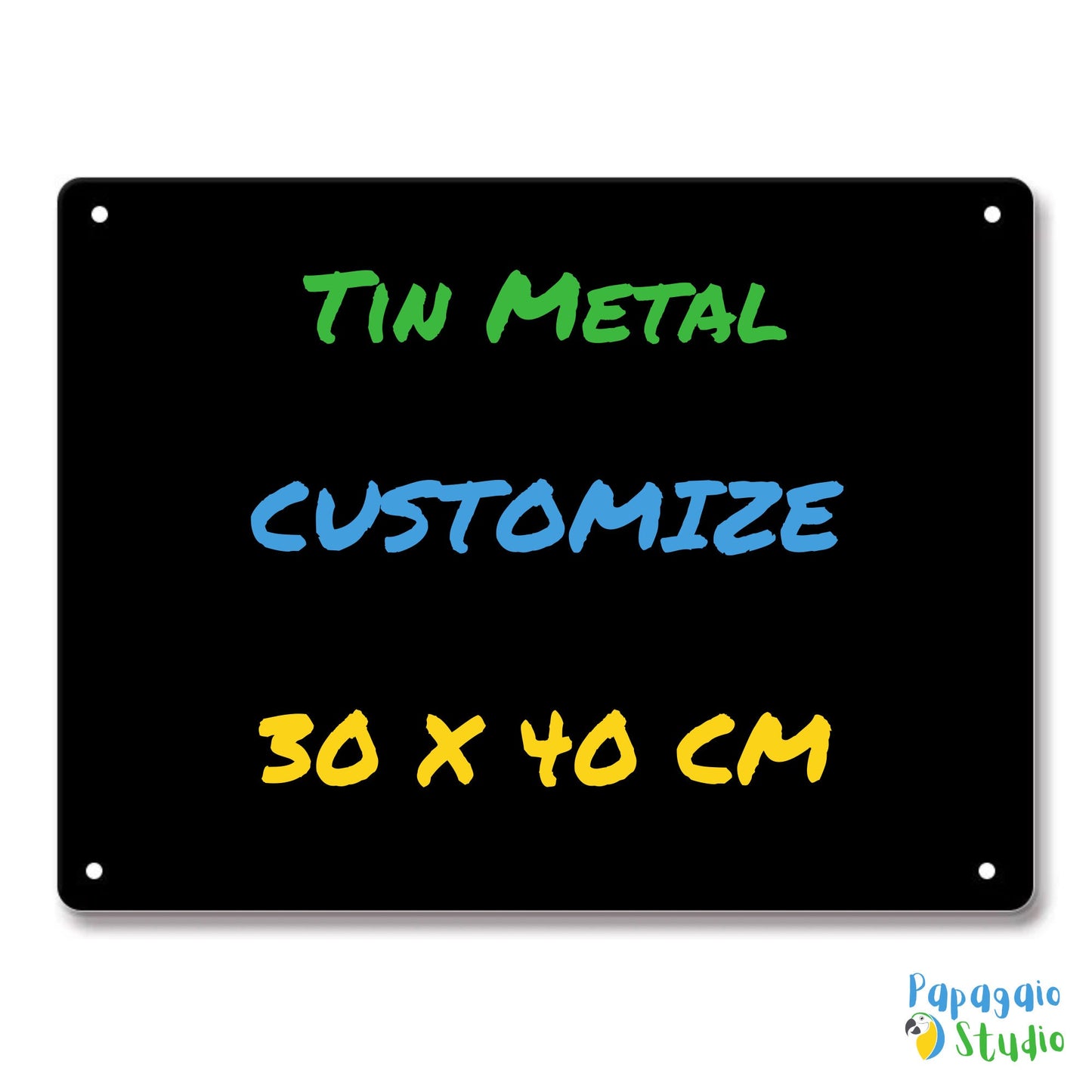Custom Metal Sign | Customizable License Plate | Customized Vintage Tin Signs | Round & Rectangle Wall Decor Personalized Gift Plaque | Papagaio Studio Etsy Shop