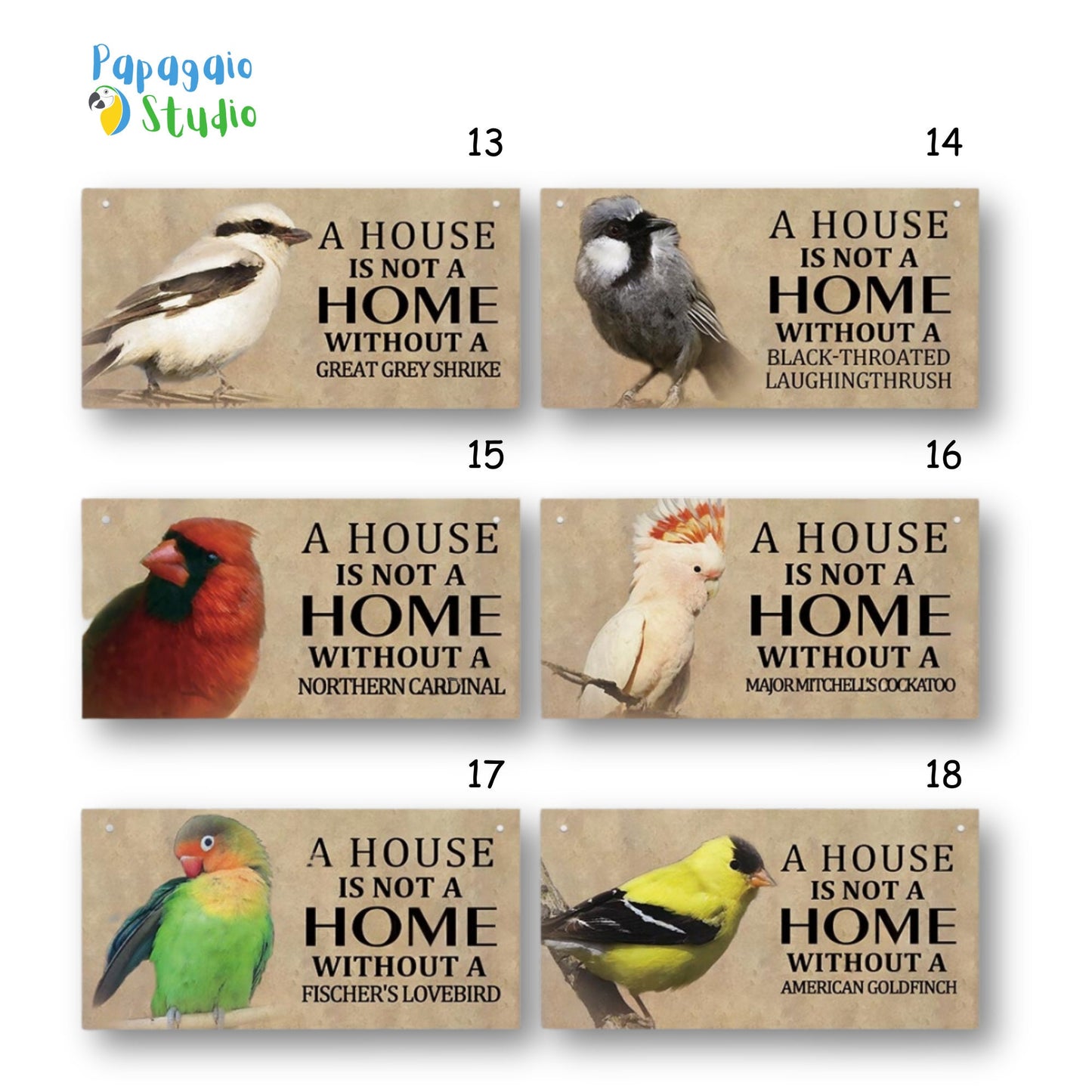 Home Bird Sign Wood Hanging | Toucan Amazon Parrot Cockatiel Canary Wooden Plaque For Porch Garden Outdoor Decor | Feathered Pet Lover Wall Hanging | Papagaio Studio Etsy Shop