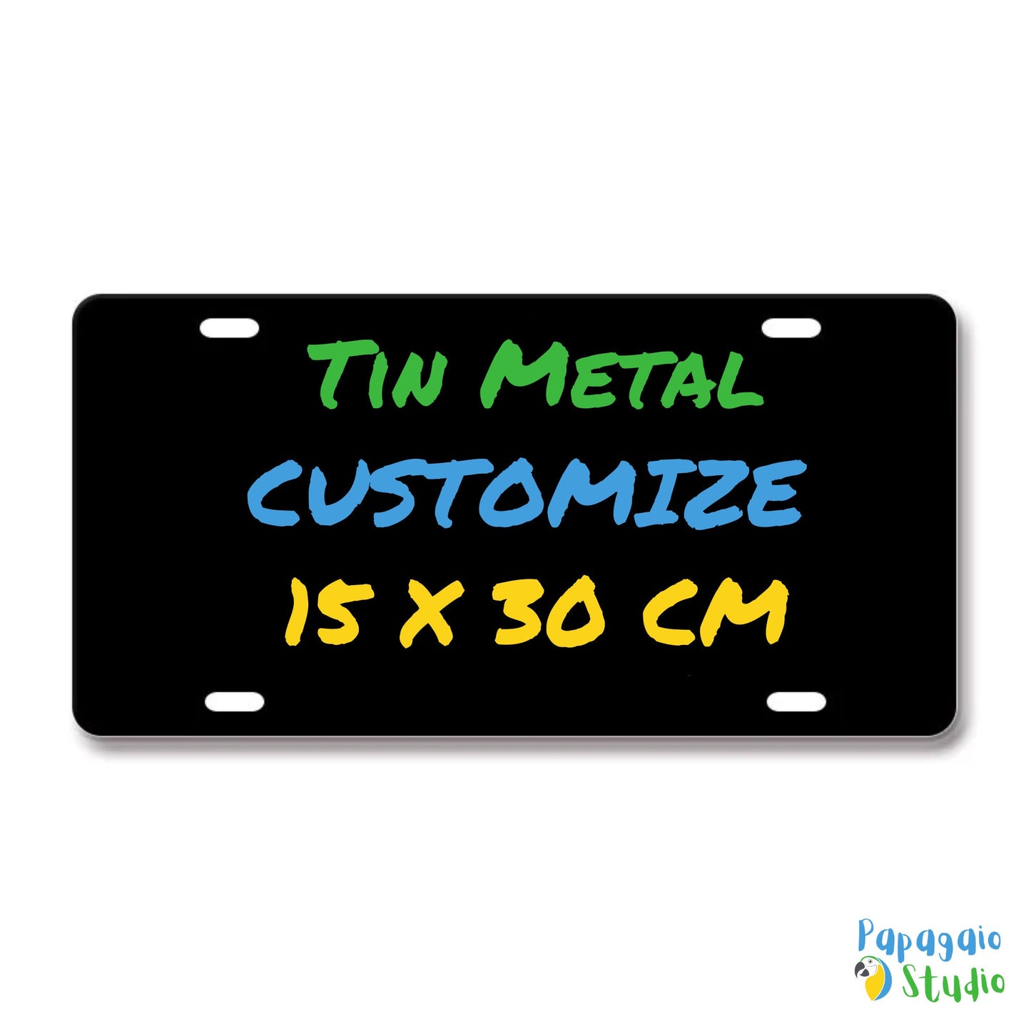 Custom Metal Sign | Customizable License Plate | Customized Vintage Tin Signs | Round & Rectangle Wall Decor Personalized Gift Plaque | Papagaio Studio Etsy Shop
