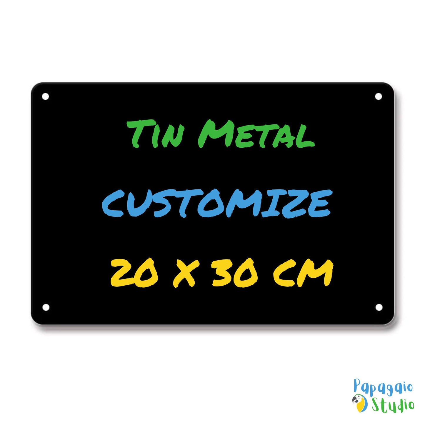 Custom Metal Sign | Customizable License Plate | Customized Vintage Tin Signs | Round & Rectangle Wall Decor Personalized Gift Plaque | Papagaio Studio Etsy Shop