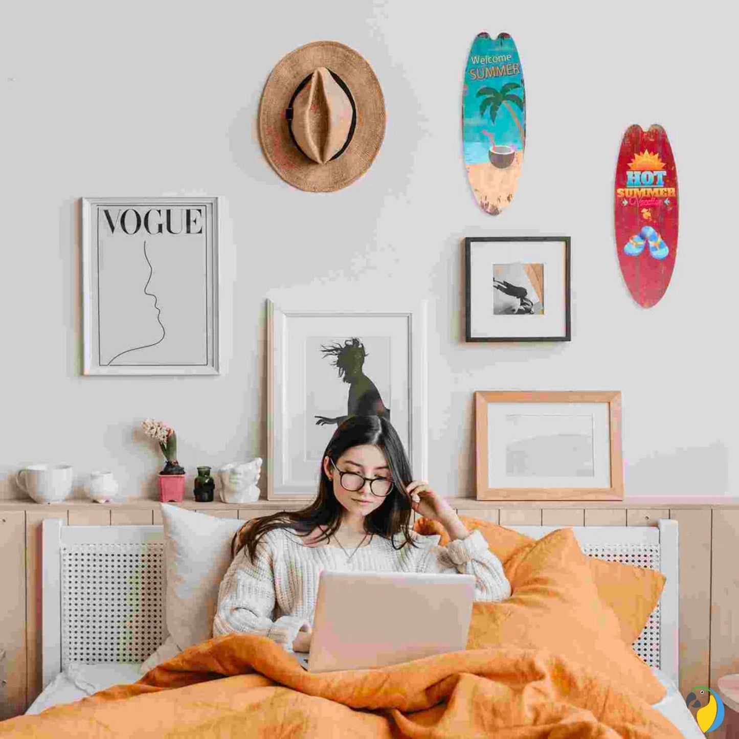 Surfboard Wall Hanging 3-Pack Deal | Summer Surfing Decorative Wood Plaque | Beach & Coastal Welcome Signs Hanger For Porch Outdoor Decor | Papagaio Studio Etsy Shop