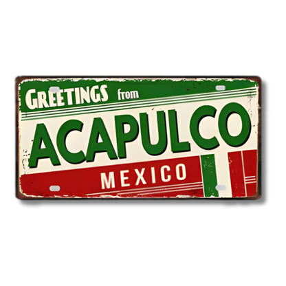 Colombia Mexico Brazil City Tin Sign • Latin America Tourist Souvenir Metal Plaque • Shabby Chic Home Decor Wall Art Gift For Latino