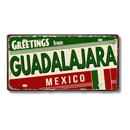 Colombia Mexico Brazil City Tin Sign • Latin America Tourist Souvenir Metal Plaque • Shabby Chic Home Decor Wall Art Gift For Latino