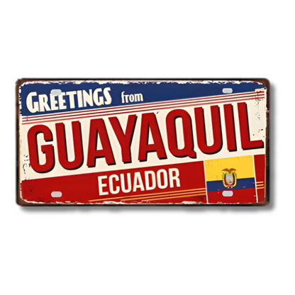 Colombia Mexico Brazil City Tin Sign • Latin America Tourist Souvenir Metal Plaque • Shabby Chic Home Decor Wall Art Gift For Latino