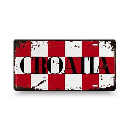 Vintage Football City License Plate Tin Sign • Metal Print Gift For Soccer Fan • Sports Decorative Plaque