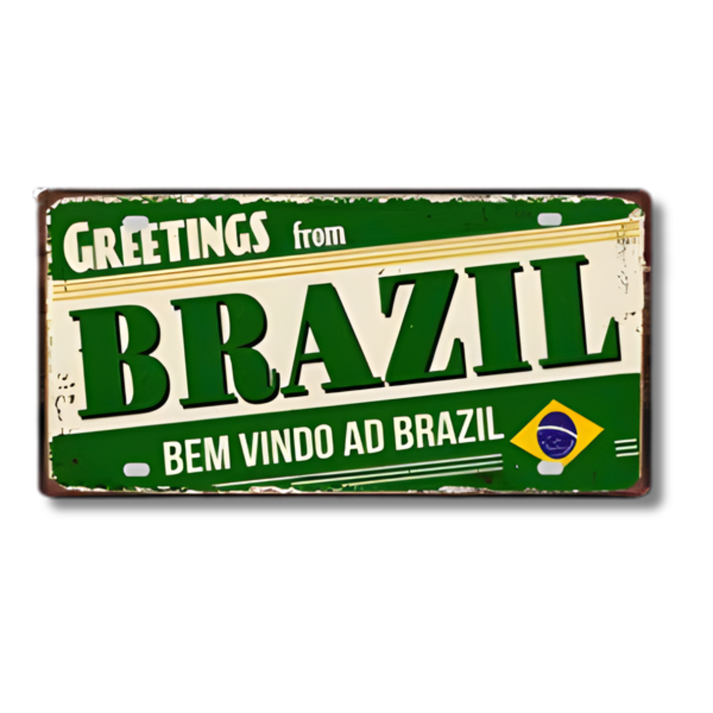 Colombia Mexico Brazil City Tin Sign • Latin America Tourist Souvenir Metal Plaque • Shabby Chic Home Decor Wall Art Gift For Latino