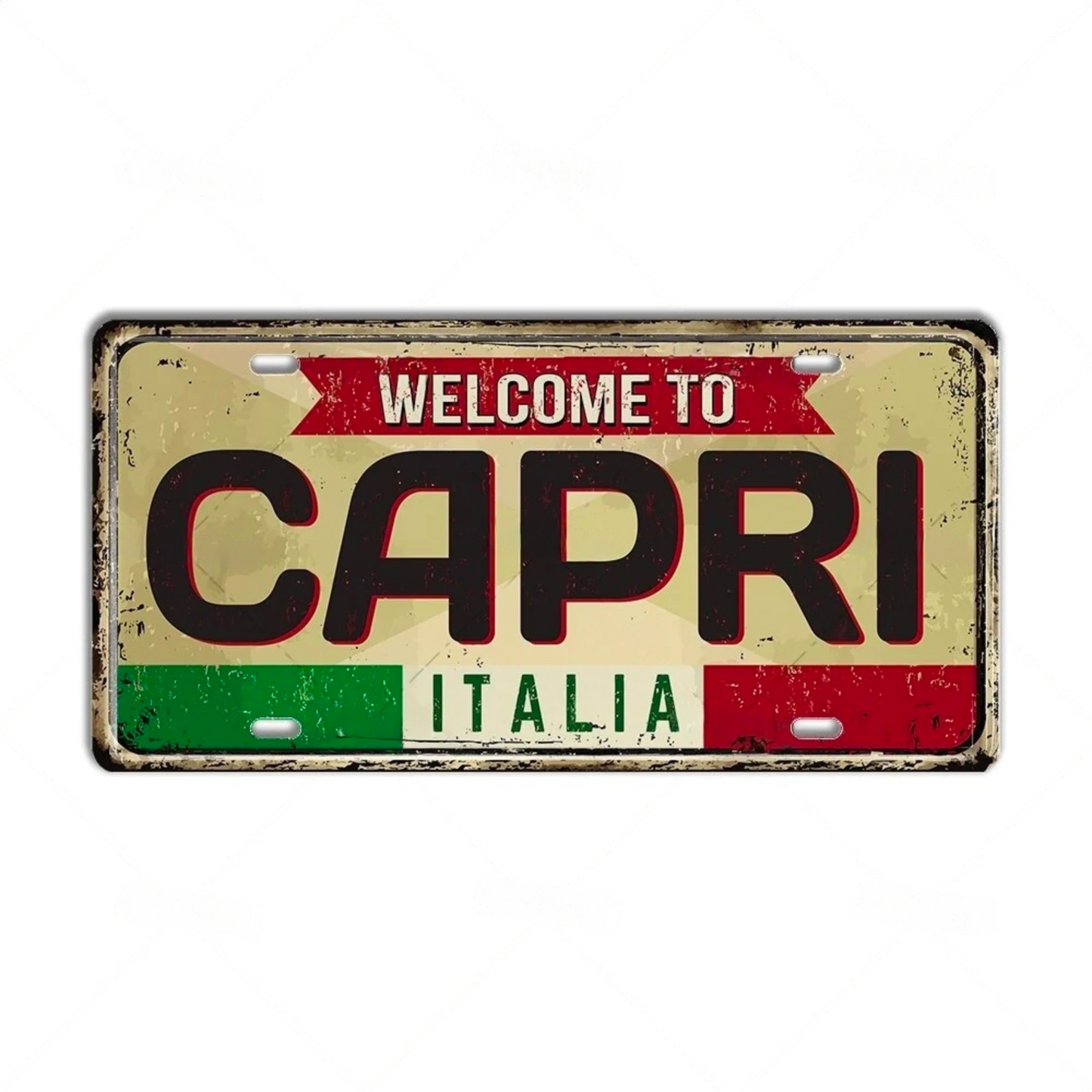 Italy License Plate • Italian City Comune Province Tin Sign • Euro Trip Landmark Metal Print • Travel Souvenir Shabby Chic Wall Decor Gift