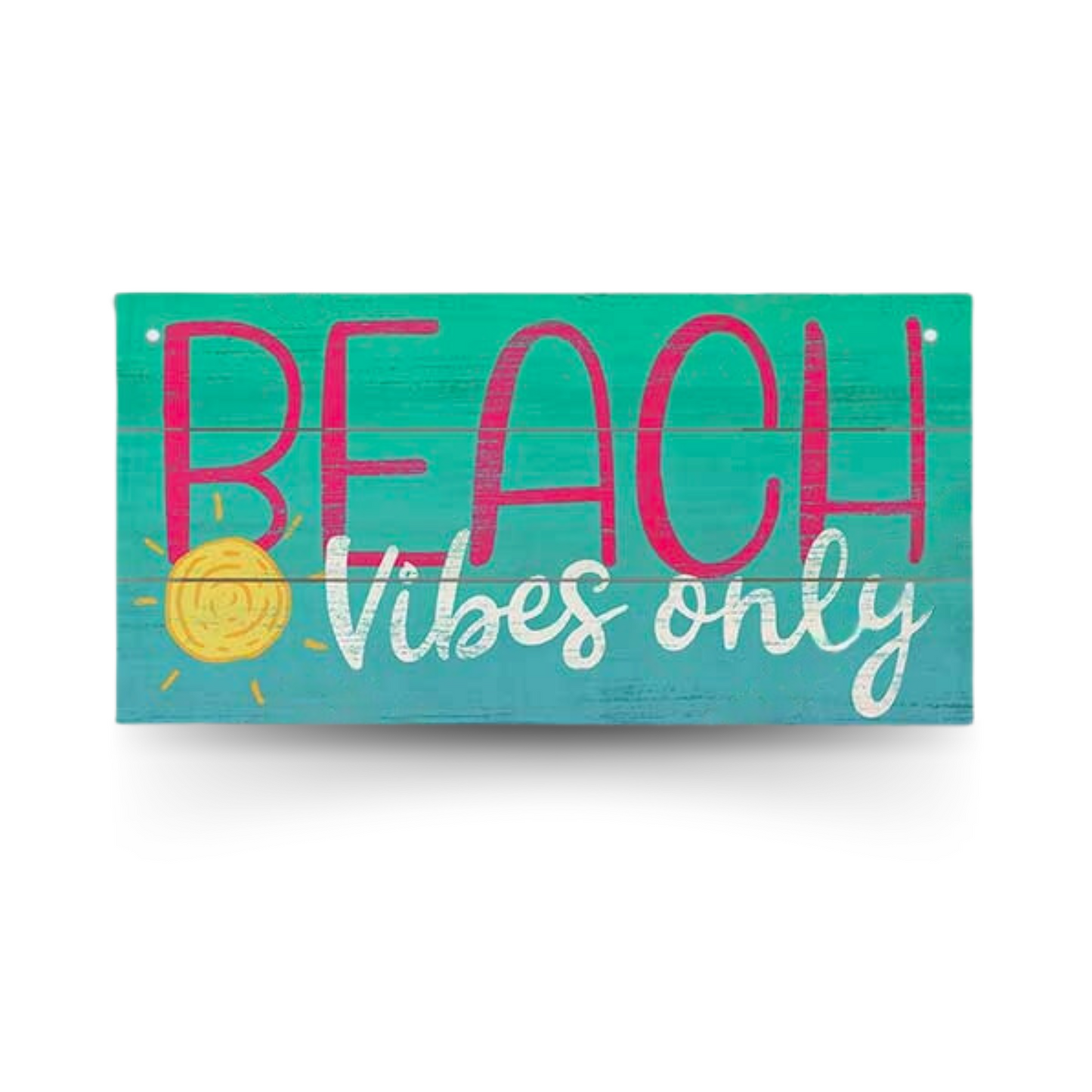 Beach Wood Sign • Summer Happy Quote Wooden Plaque • Sun Flip Flop Coastal Art MDF Print • Tropical Seaside Home Decor Art Piece • Papagaio Studio Design Shop