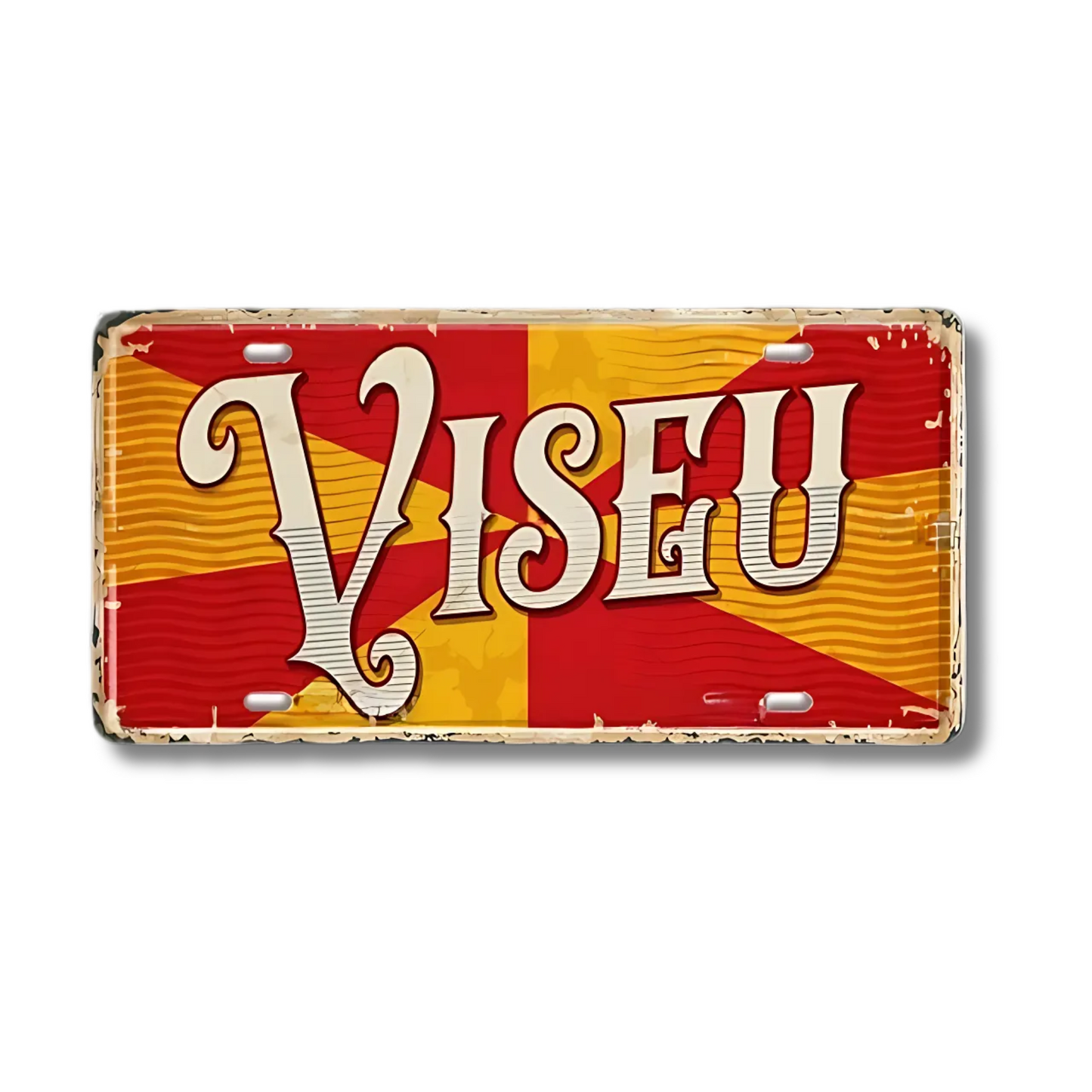 Portugal Landmark License Plate | Portuguese City Metal Sign | Vintage Decorative Plaque Wall Decor | Tin Sign Gift for Europe Travelers