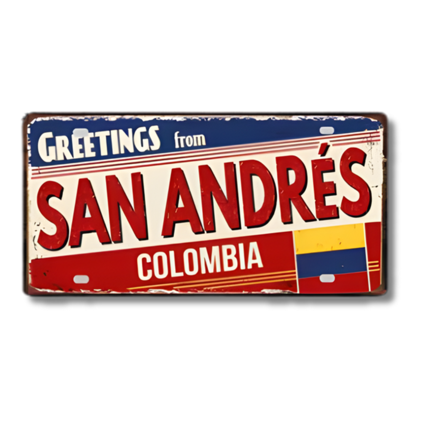 Colombia Mexico Brazil City Tin Sign • Latin America Tourist Souvenir Metal Plaque • Shabby Chic Home Decor Wall Art Gift For Latino