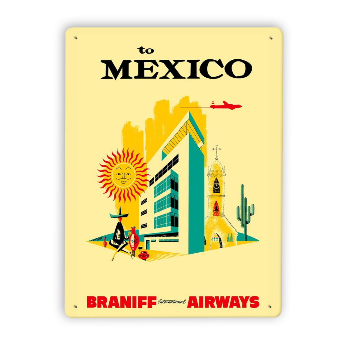 Vintage Flight Destination Poster Tin Sign Collection • Retro Airline Travel Ad Metal Prints