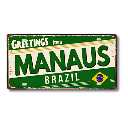 Colombia Mexico Brazil City Tin Sign • Latin America Tourist Souvenir Metal Plaque • Shabby Chic Home Decor Wall Art Gift For Latino