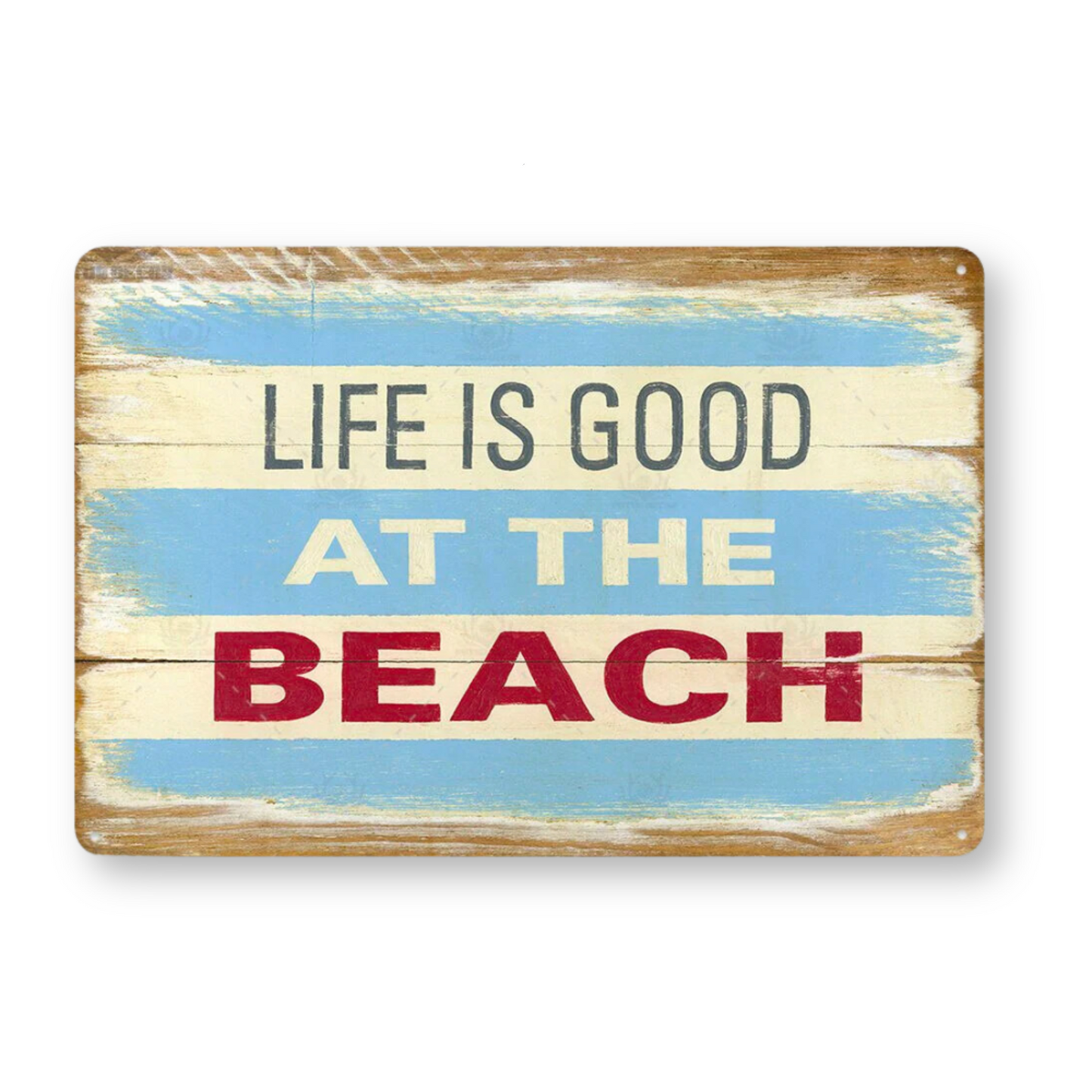 Summer Beach Tin Sign • Vintage Surfing Metal Plaque • Seaside Surfboard Decorative HD Print Wall Hanging Decor for Surf Bar Beach House • Papagaio Studio Design Shop
