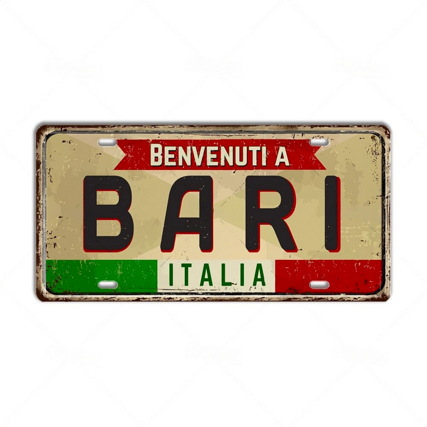 Italy License Plate • Italian City Comune Province Tin Sign • Euro Trip Landmark Metal Print • Travel Souvenir Shabby Chic Wall Decor Gift