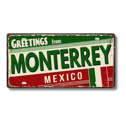 Colombia Mexico Brazil City Tin Sign • Latin America Tourist Souvenir Metal Plaque • Shabby Chic Home Decor Wall Art Gift For Latino